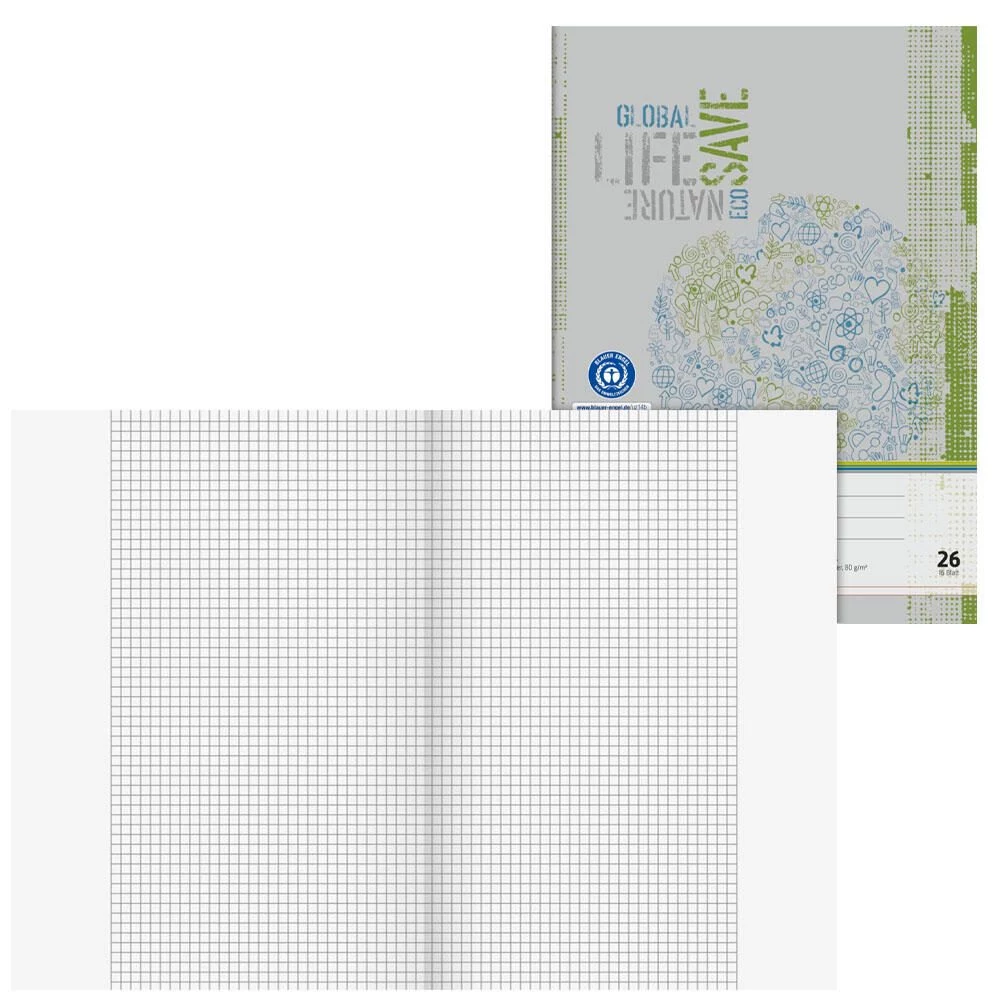 Brunnen School Notebook Recycling Lineatur 26