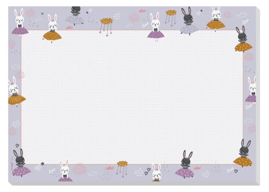 SIGEL Desk Pad Bunny Ballerinas Lilac