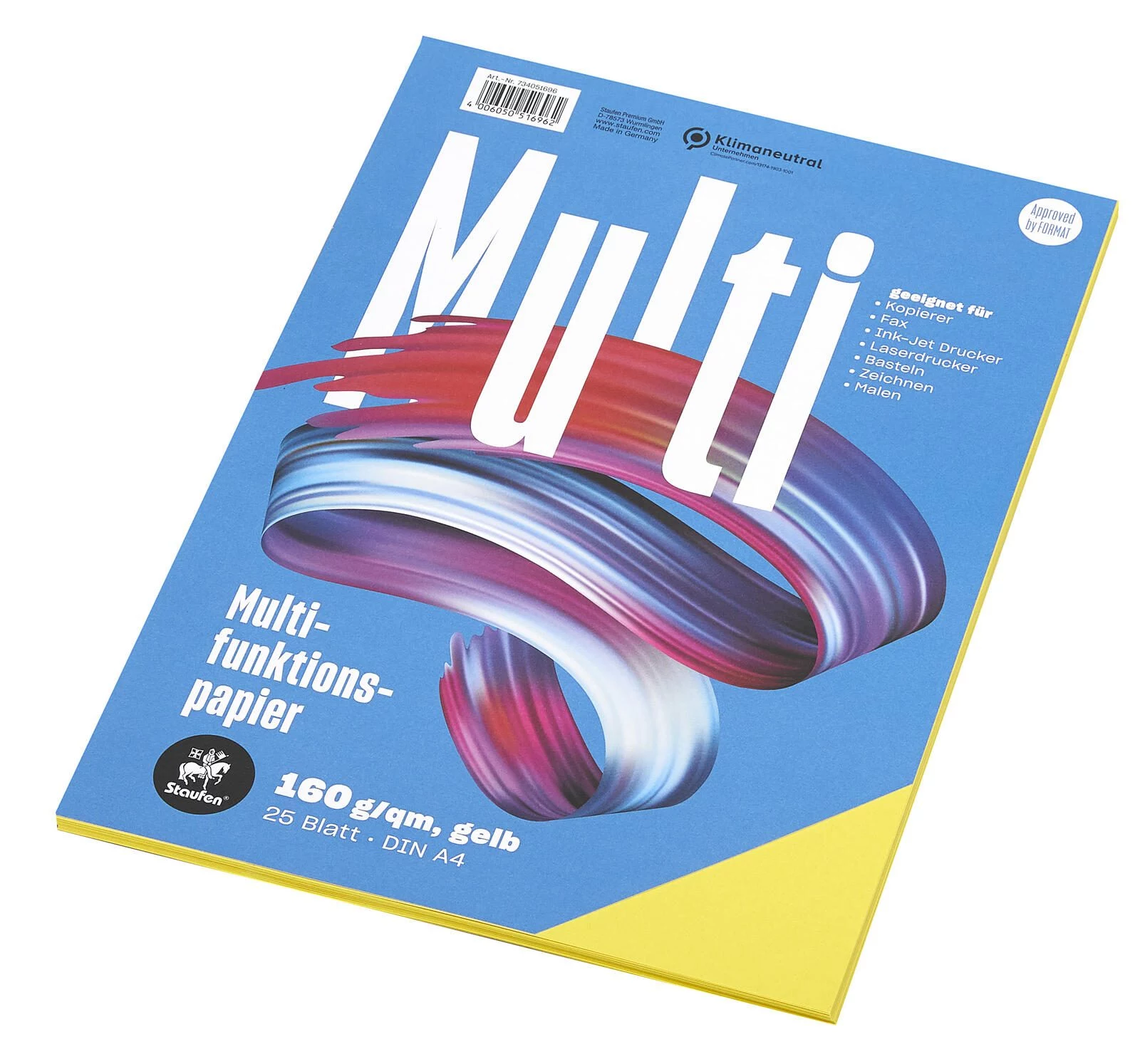 Staufen Multifunction Paper A4 Yellow 160g