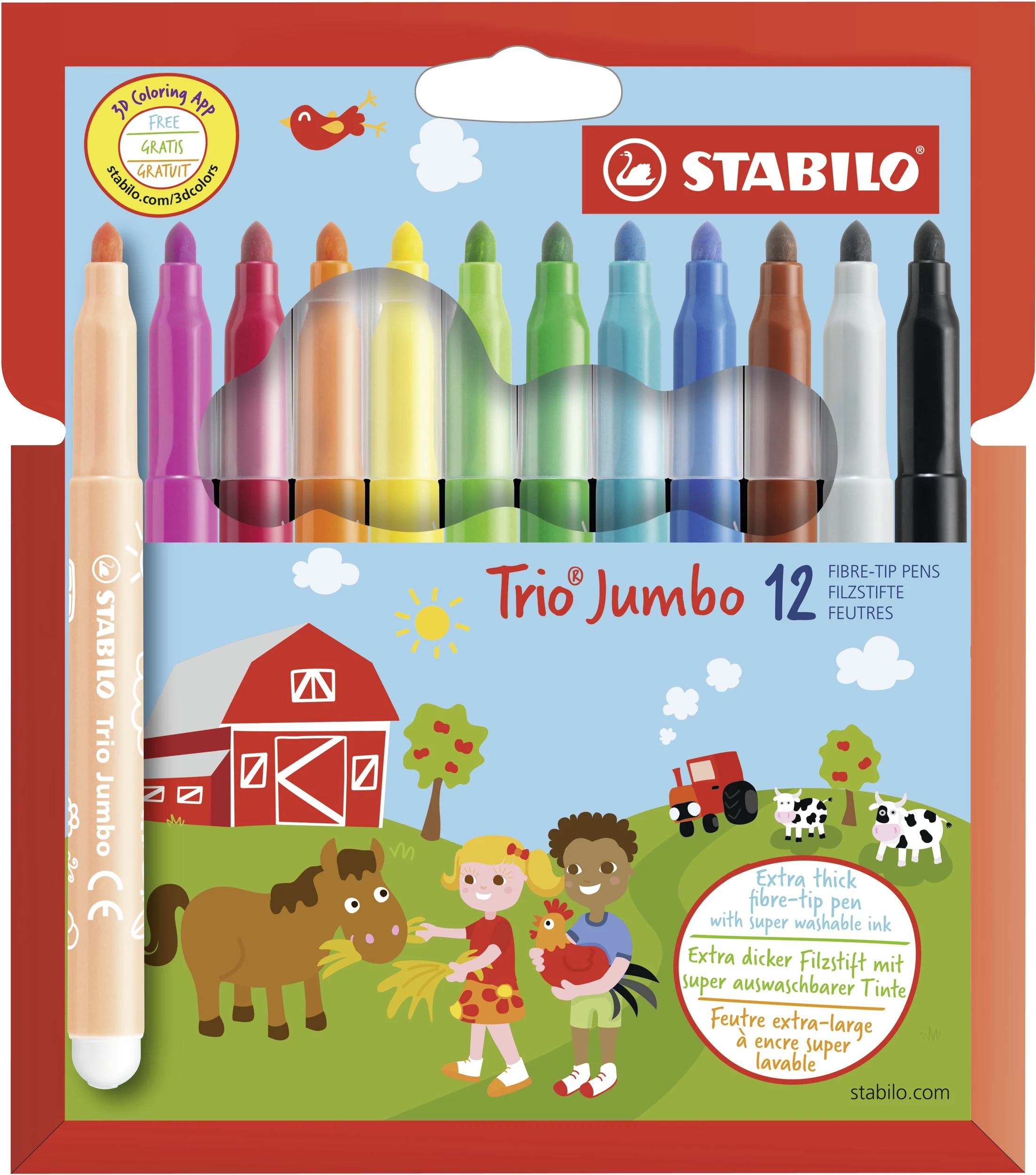 STABILO 380/12 Fineliner Pen Set -