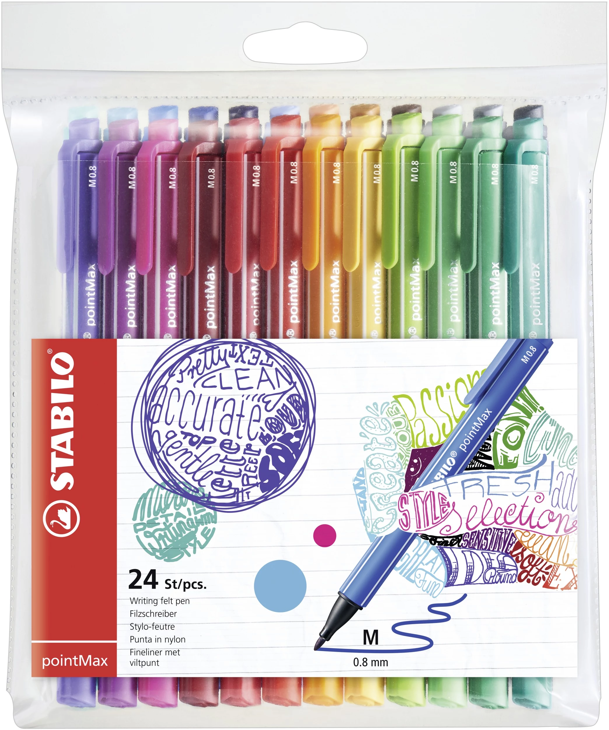 Rakstāmspalvu komplekts STABILO pointMax - 24