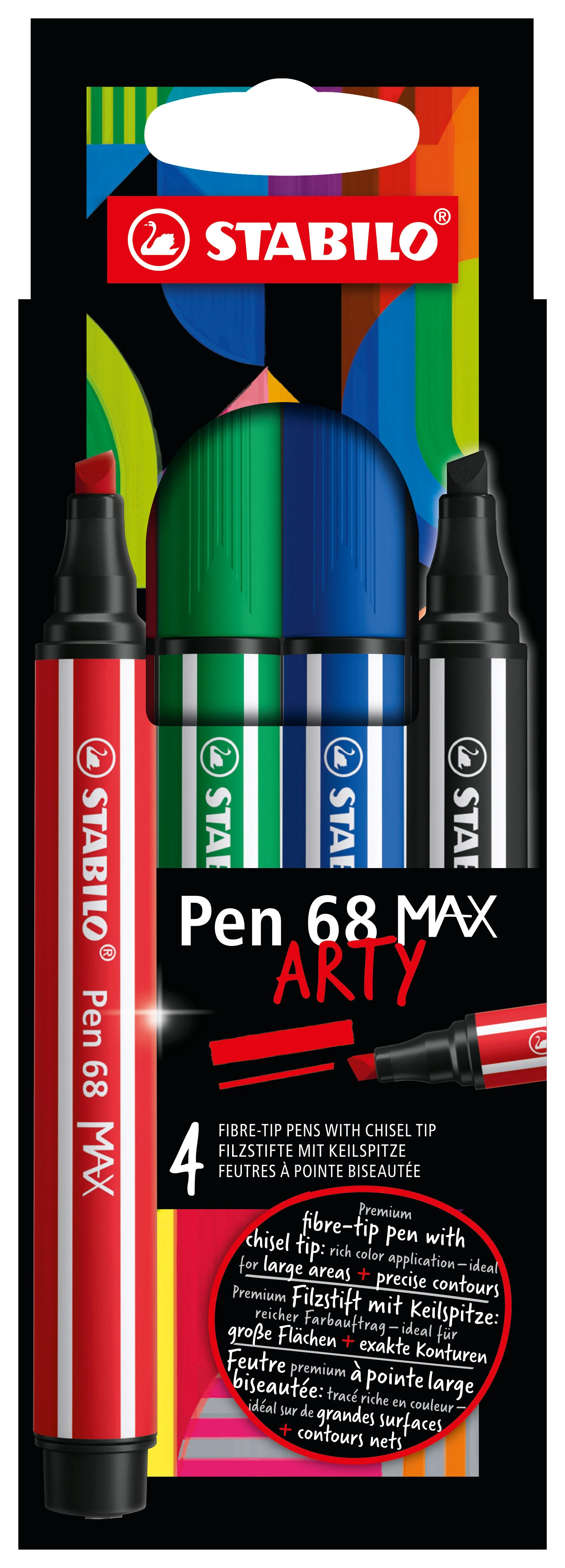 STABILO Pen 68 MAX 4-Pack ARTY