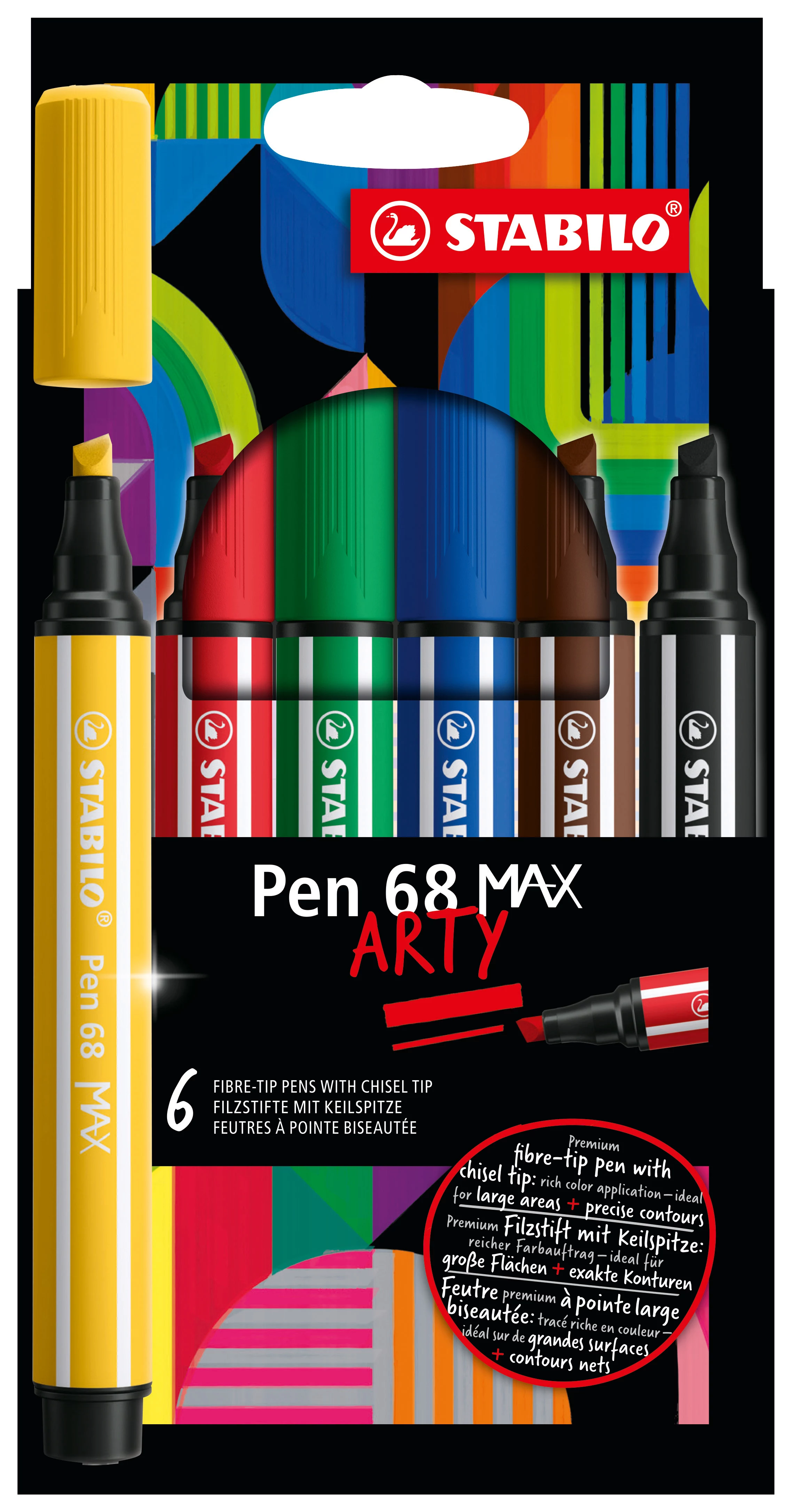 STABILO Pen 68 MAX 6-Pack Arty