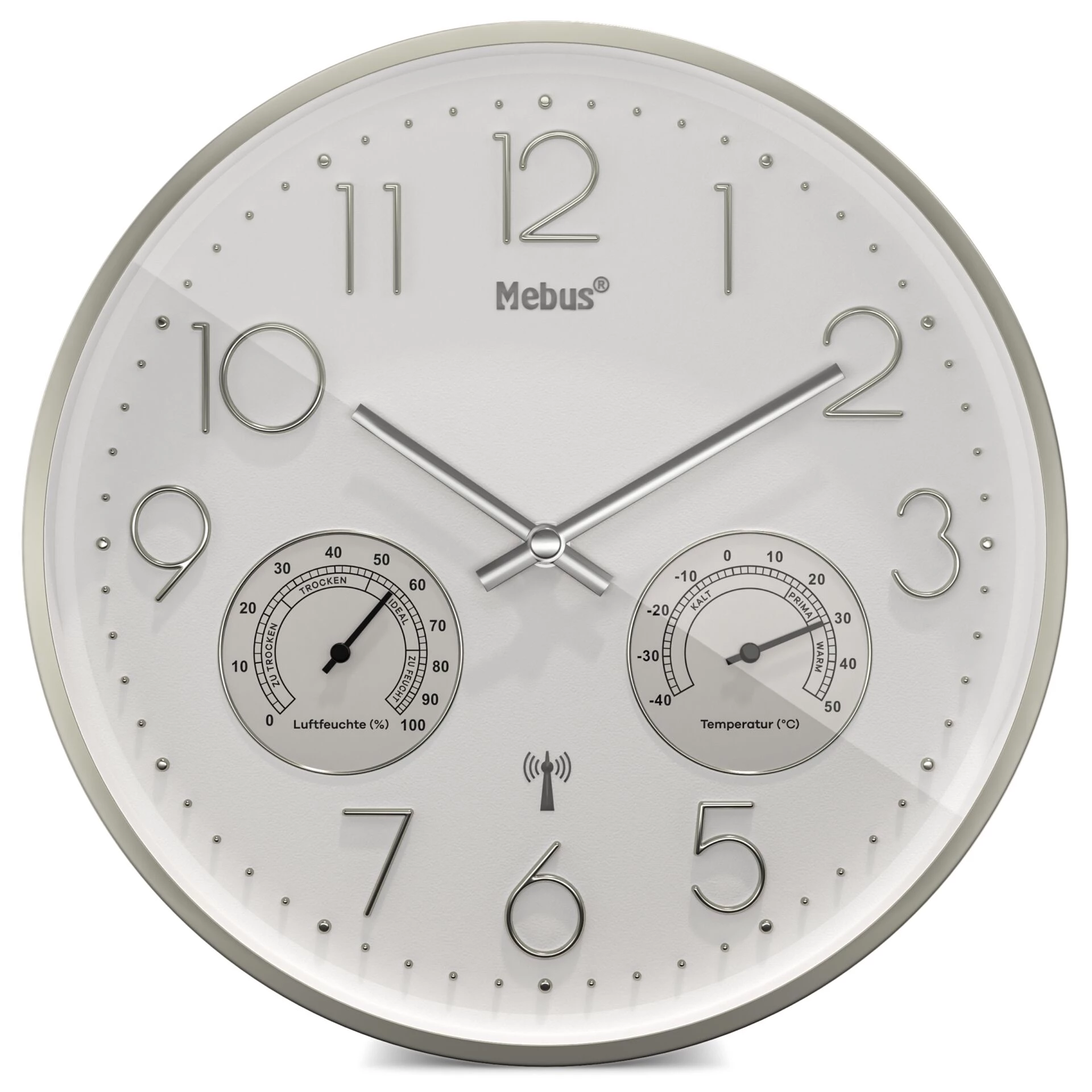 MEBUS 12989 Radio Wall Clock with