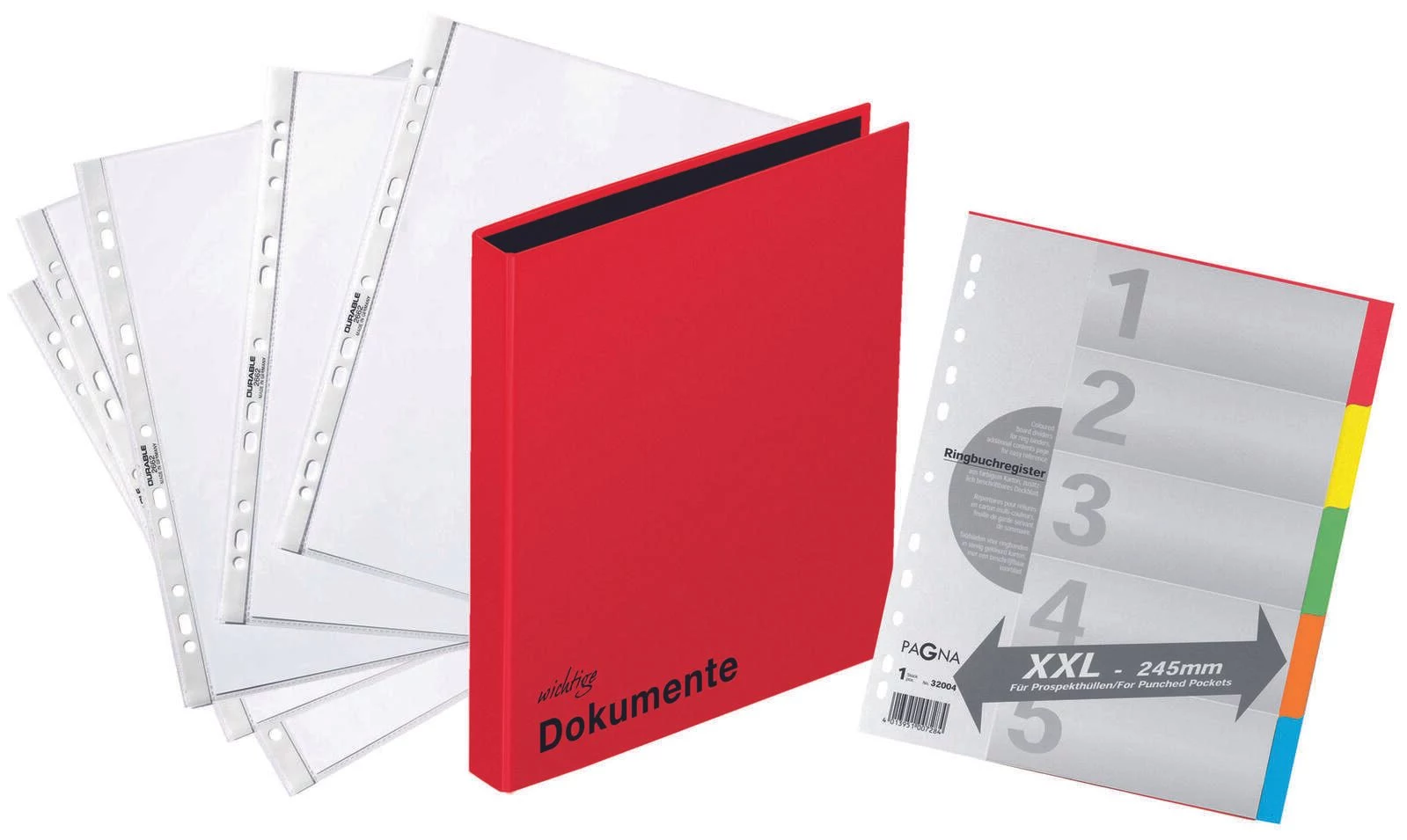 PAGNA Ring Binder 2-Ring Red DIN
