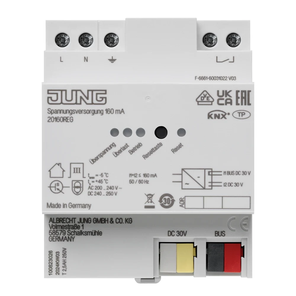 JUNG KNX Barošanas bloks 160mA 20160REG