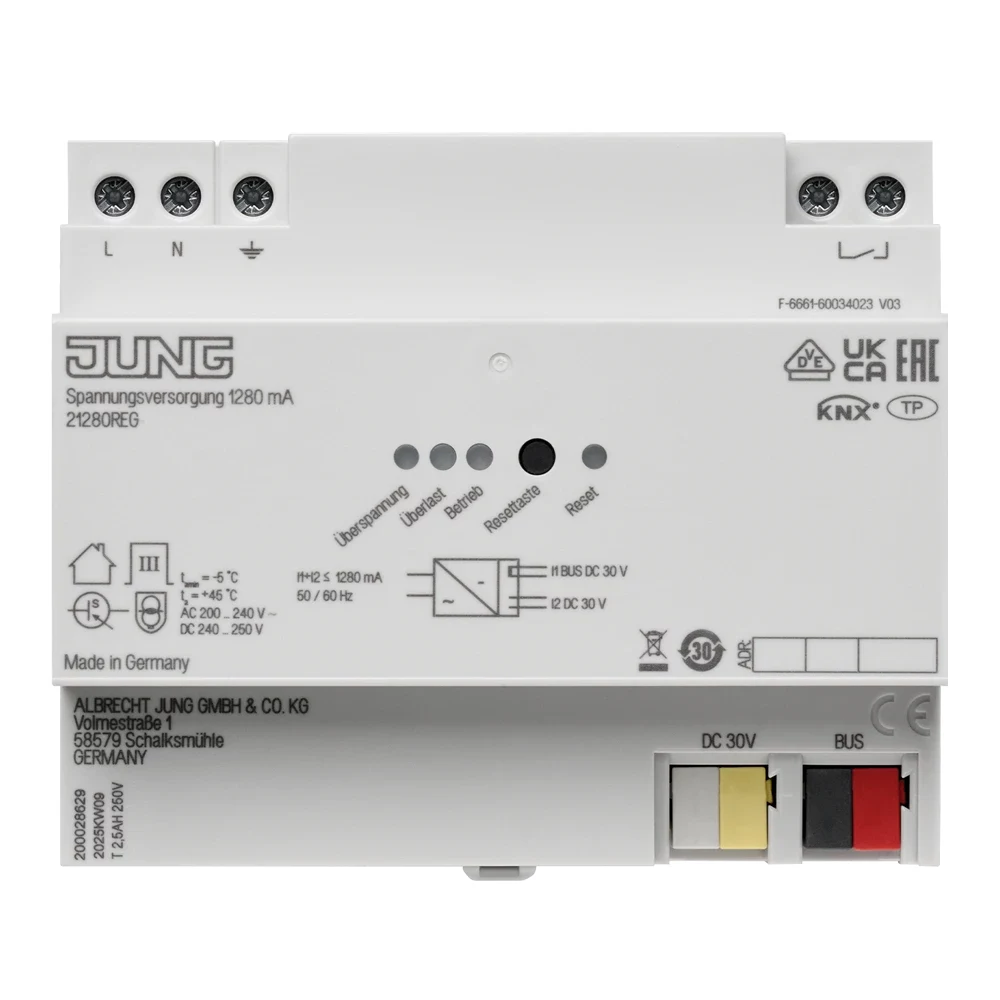 JUNG KNX barošanas bloks 1280mA 21280