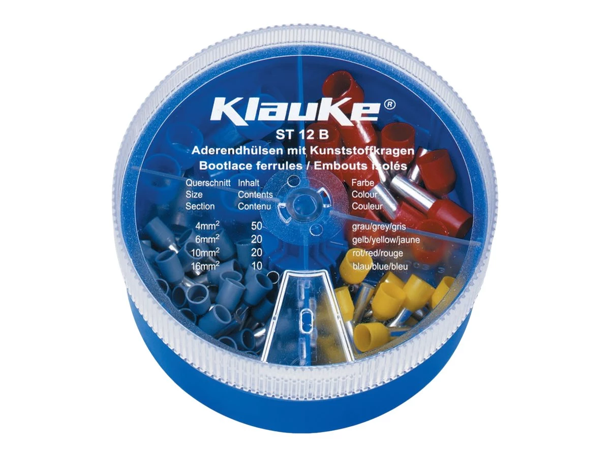 KLAUKE Izolētu vadu uzgaļu komplekts 4-16