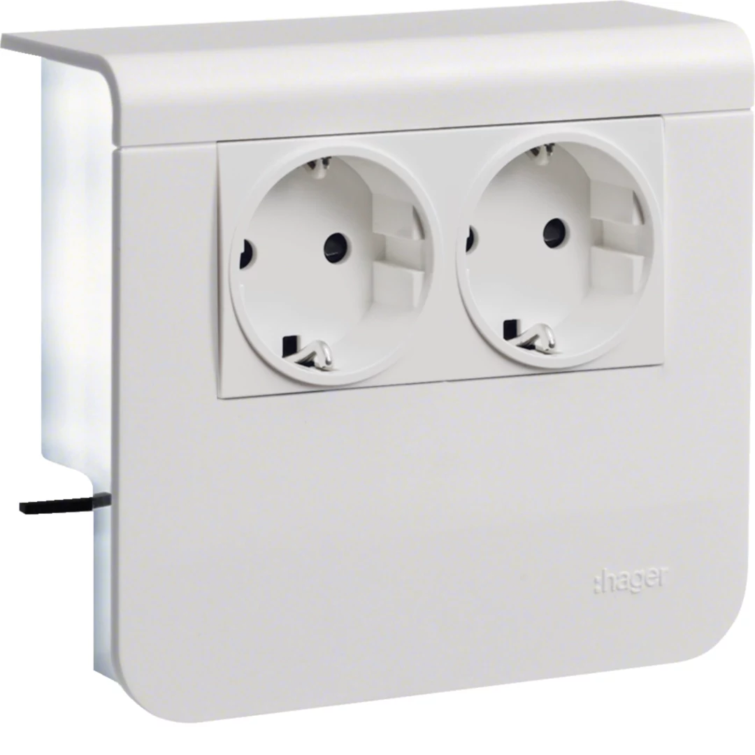 HAGER Device Carrier with 2-Gang Socket