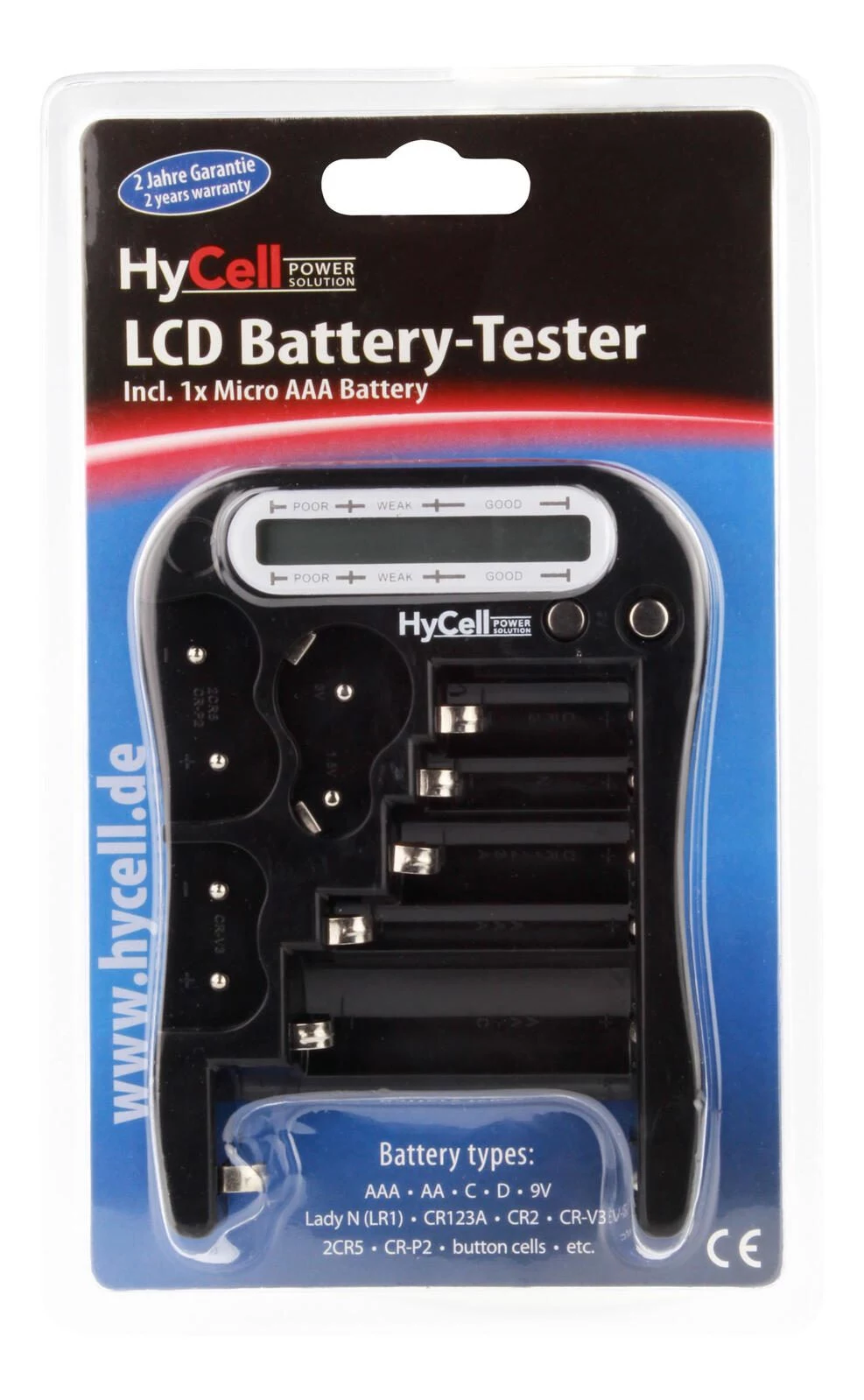 HyCell LCD Battery Tester