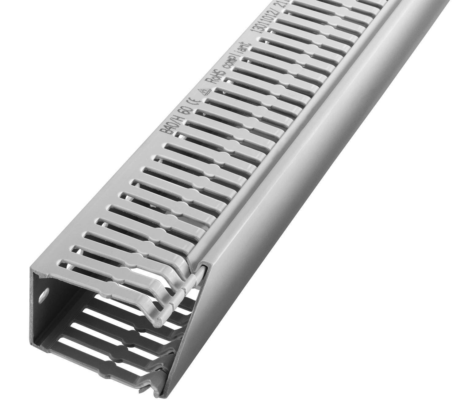 LICATEC Kabeļu kanāls 25x40mm Pelēks 2m