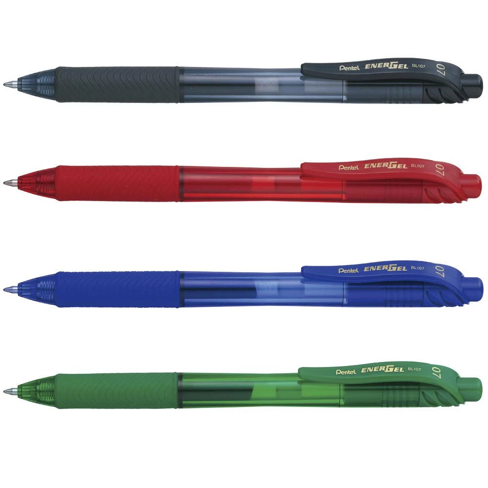Pentel EnerGel BL107-4 Gēla pildspalvu komplekts