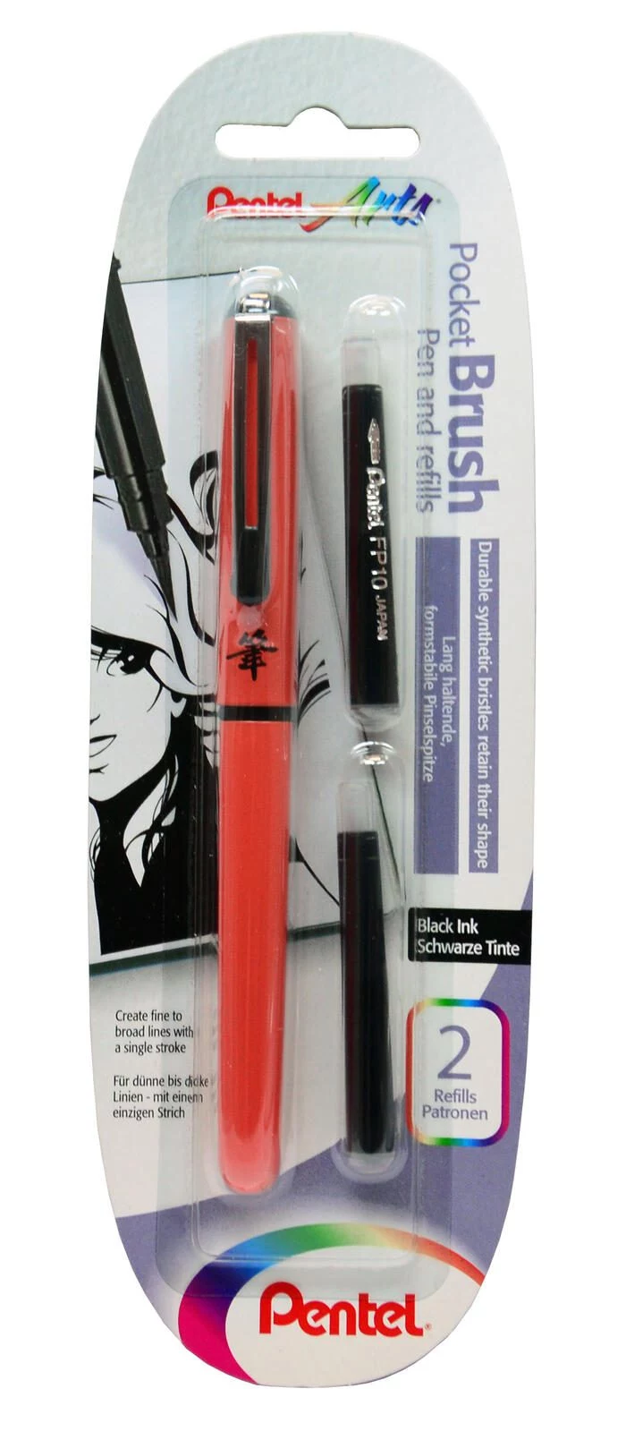 Pentel Brush Pen FP10 - Orange