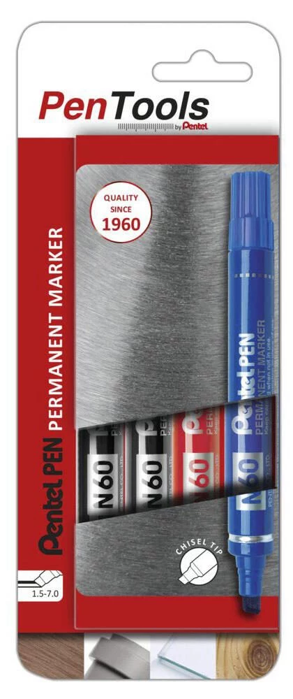 Pentel N60 Permanent Marker Chisel Tip