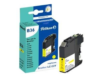Pelikan saderīga tintes kasetne Brother LC123Y