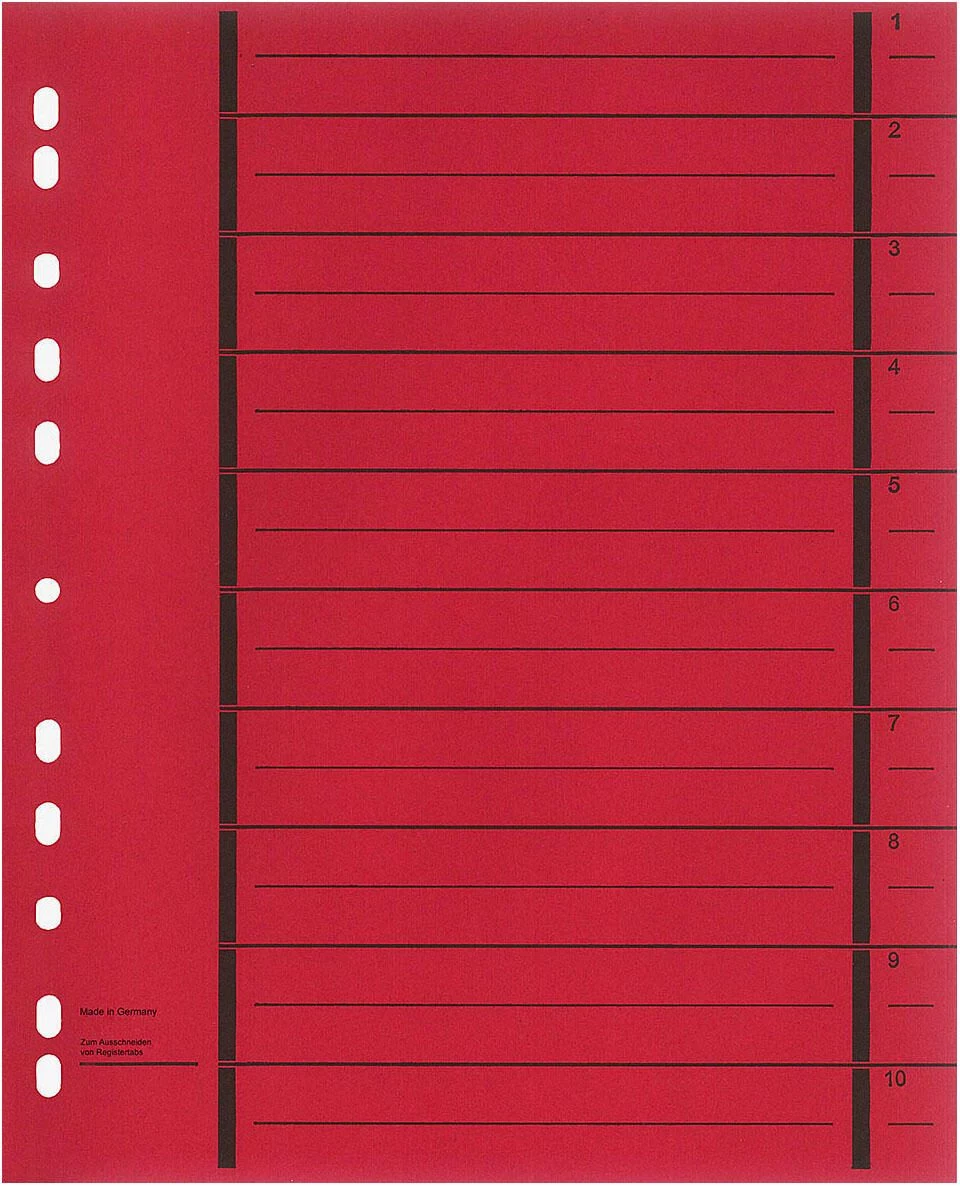 Wekre 50 Red A4 Cardboard Document