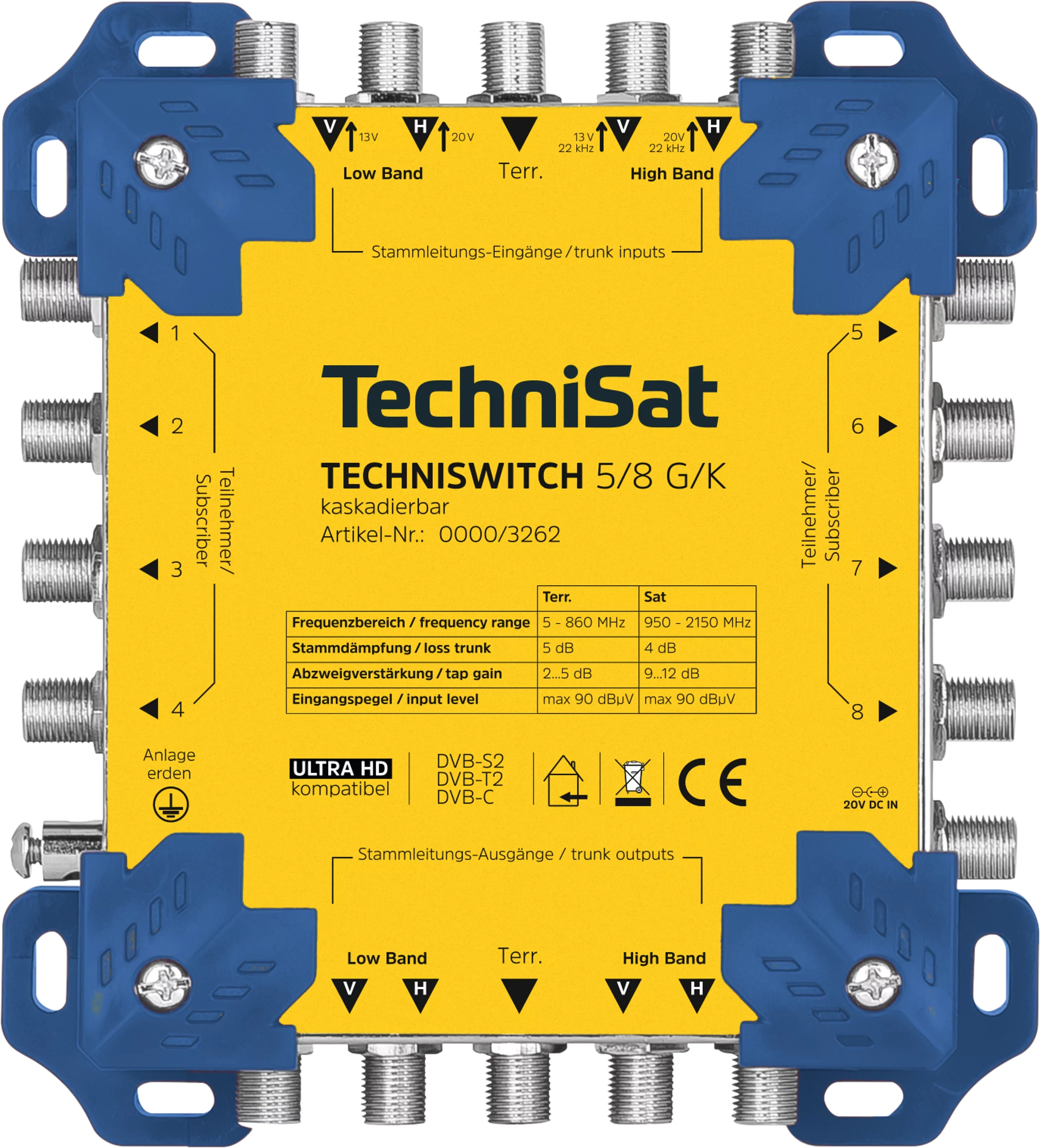 TechniSat TECHNISWITCH 5/8 G/K Multiswitch, 8