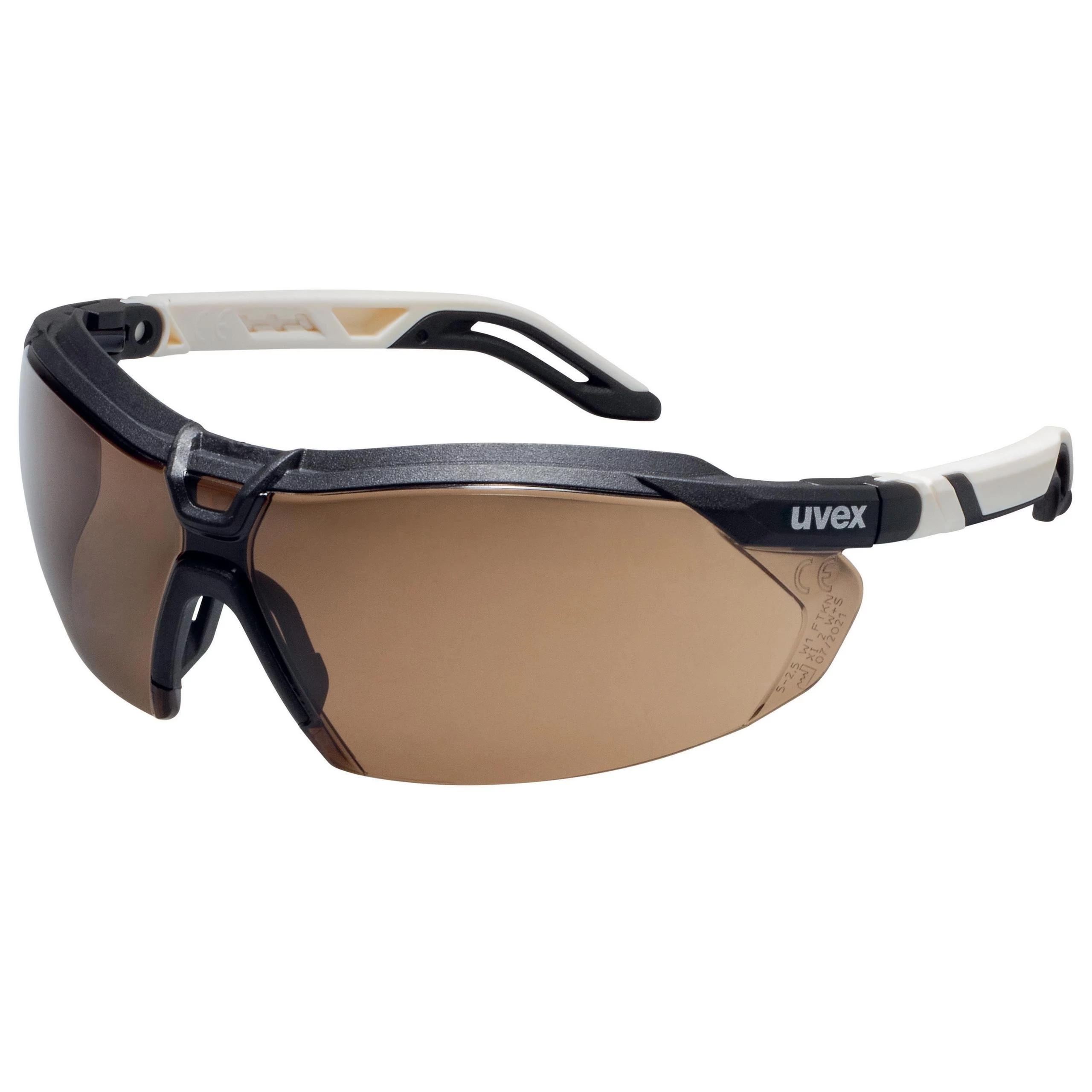 UVEX i-5 CBR23 drošības brilles balti/melni