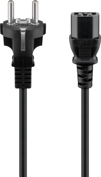 GOOBAY Power Cable 3m Black Schuko