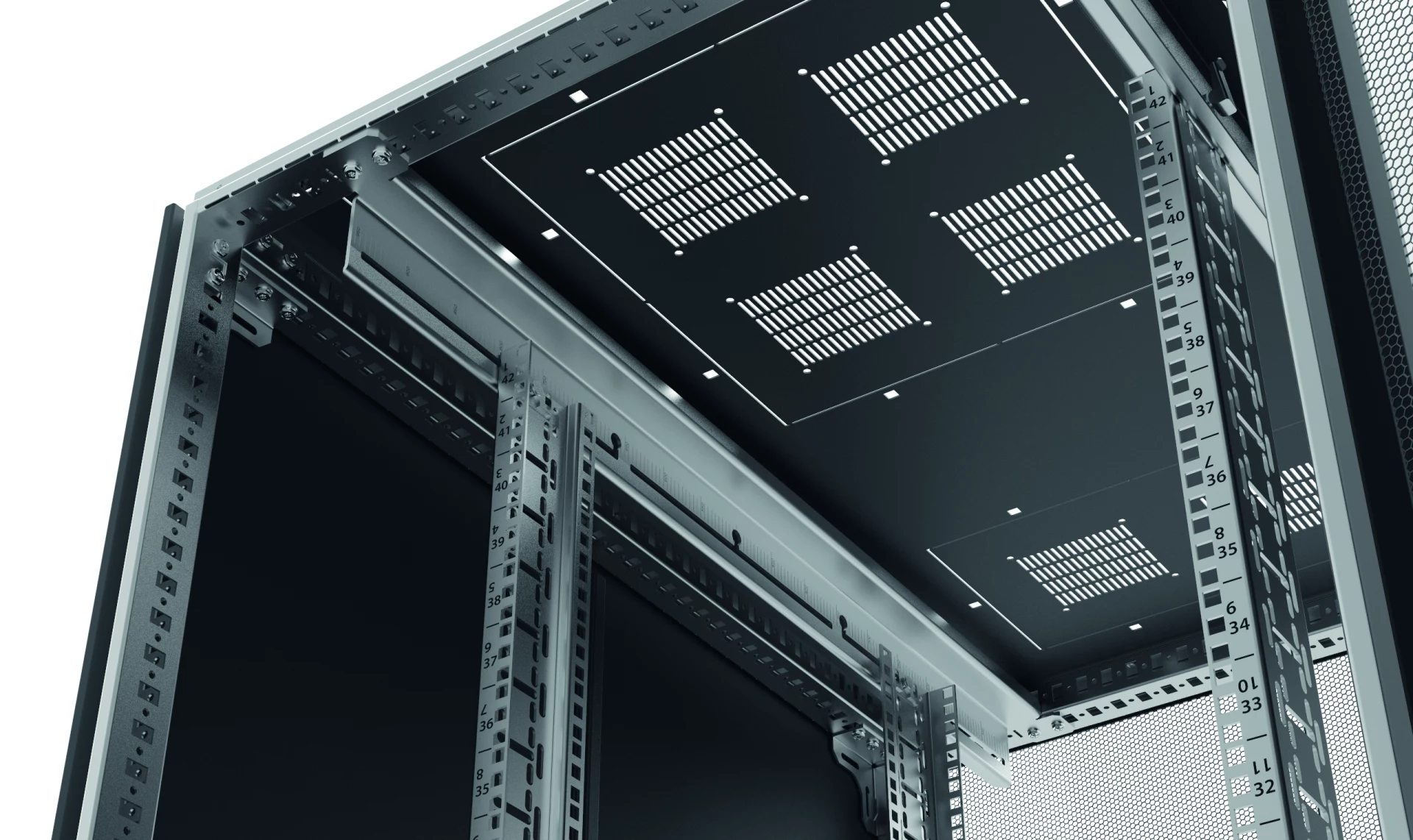 EFB Server 42U 800x1000 RAL7035 Open