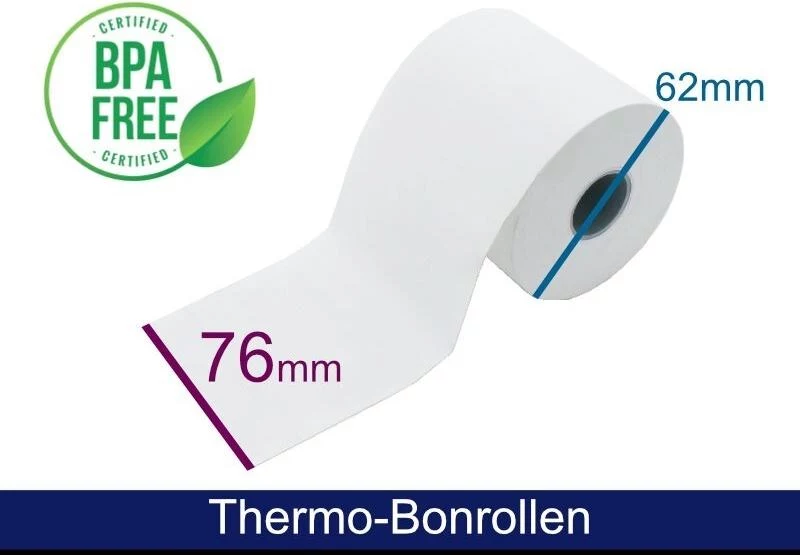 ARTDEV Termopapīra ruļlis 76x62x12 mm balts