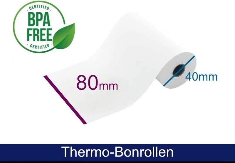 ARTDEV Thermopapīra ruļlis 80x40x12 mm Balts