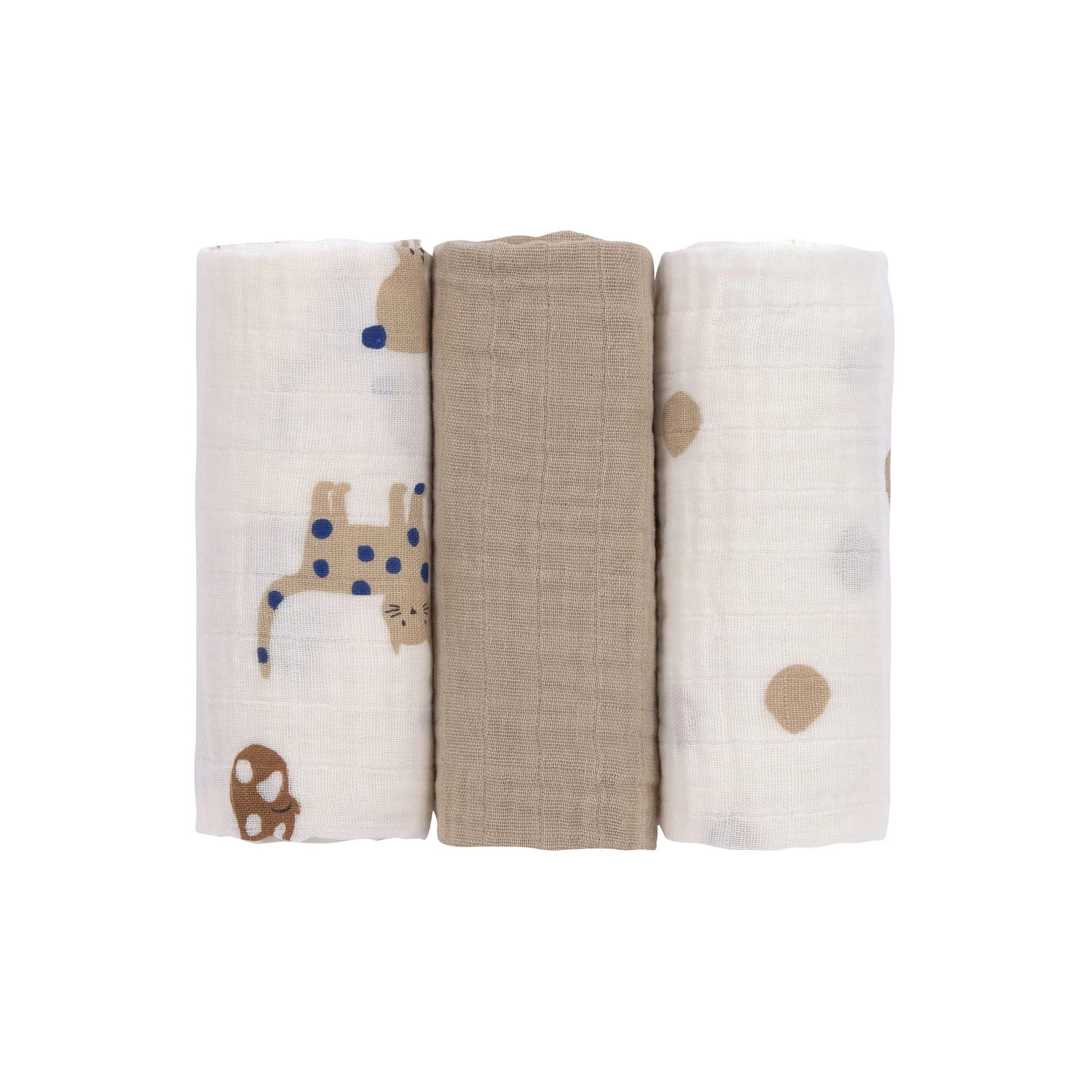 Lassig Muslin Swaddle Blanket Set of