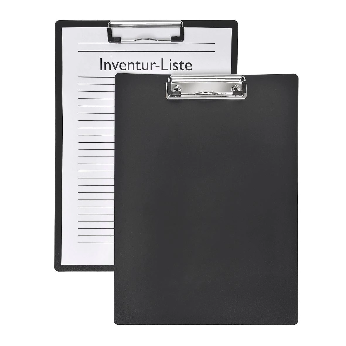 FolderSys A4 Clipboard Black Hardboard with