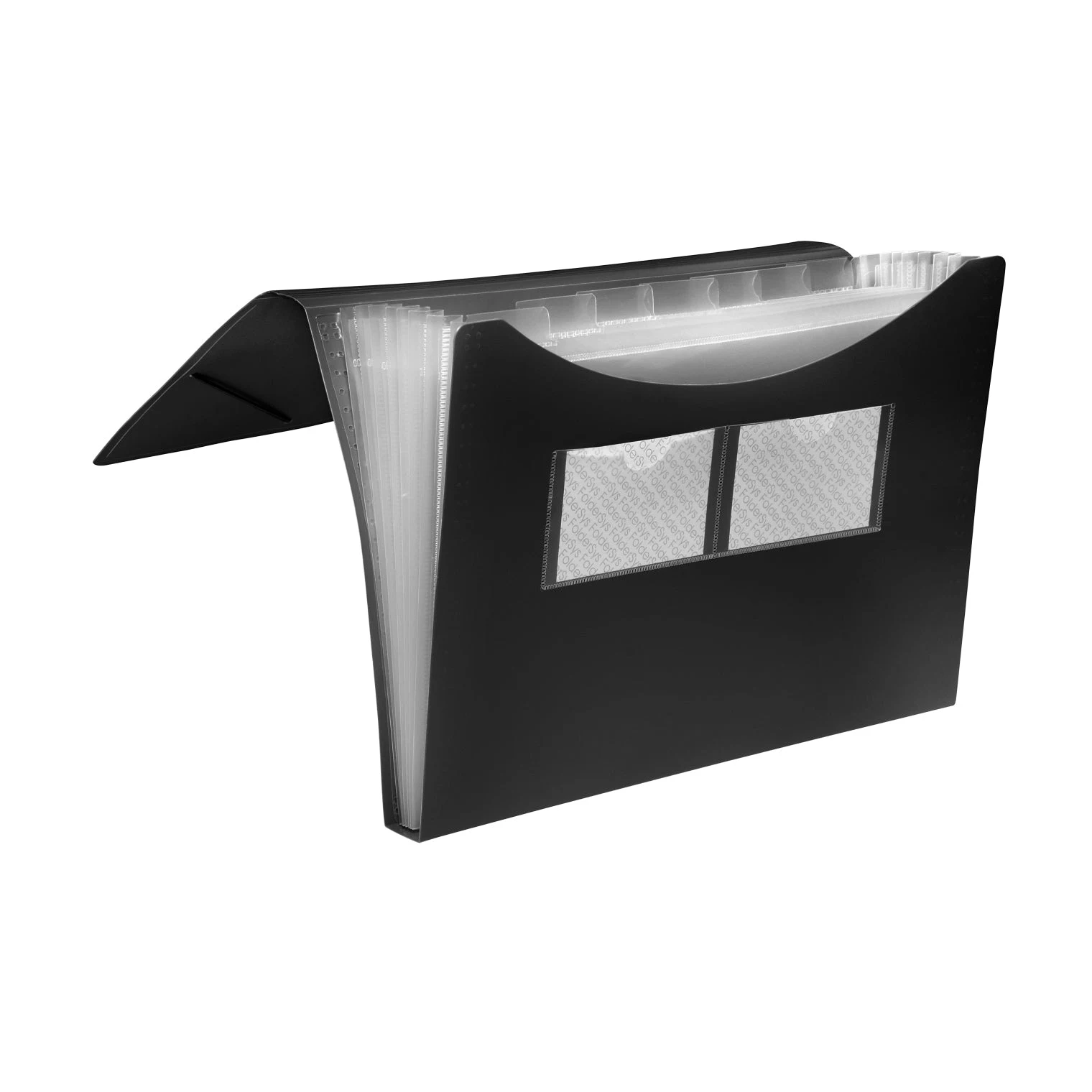 FolderSys Expanding File 7 Compartments Black