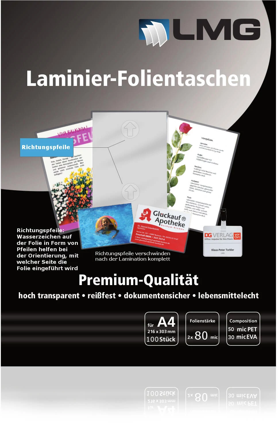 LMG Laminating Pouches A4 80 Micron