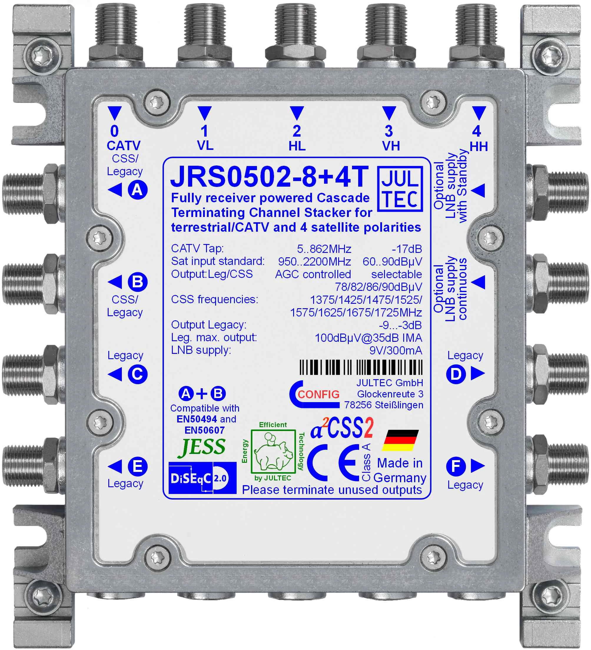 JULTEC JRS0502-8+4T Unicable II Single Cable