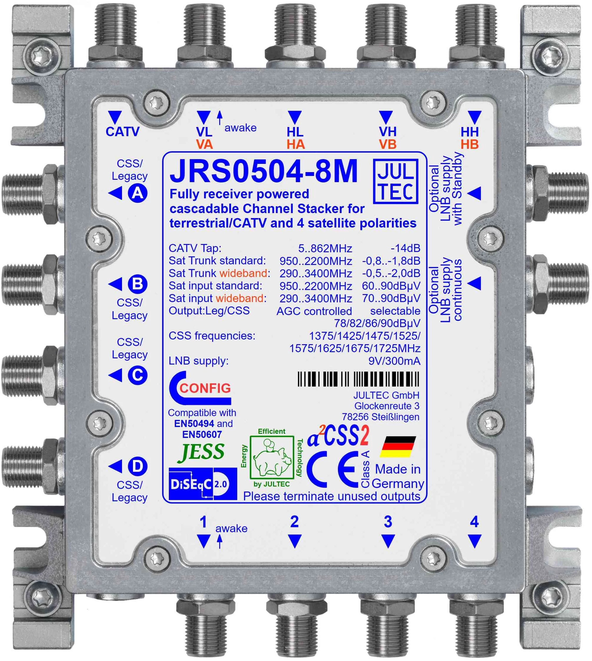 JULTEC JRS0504-8M Unicable II Single Cable