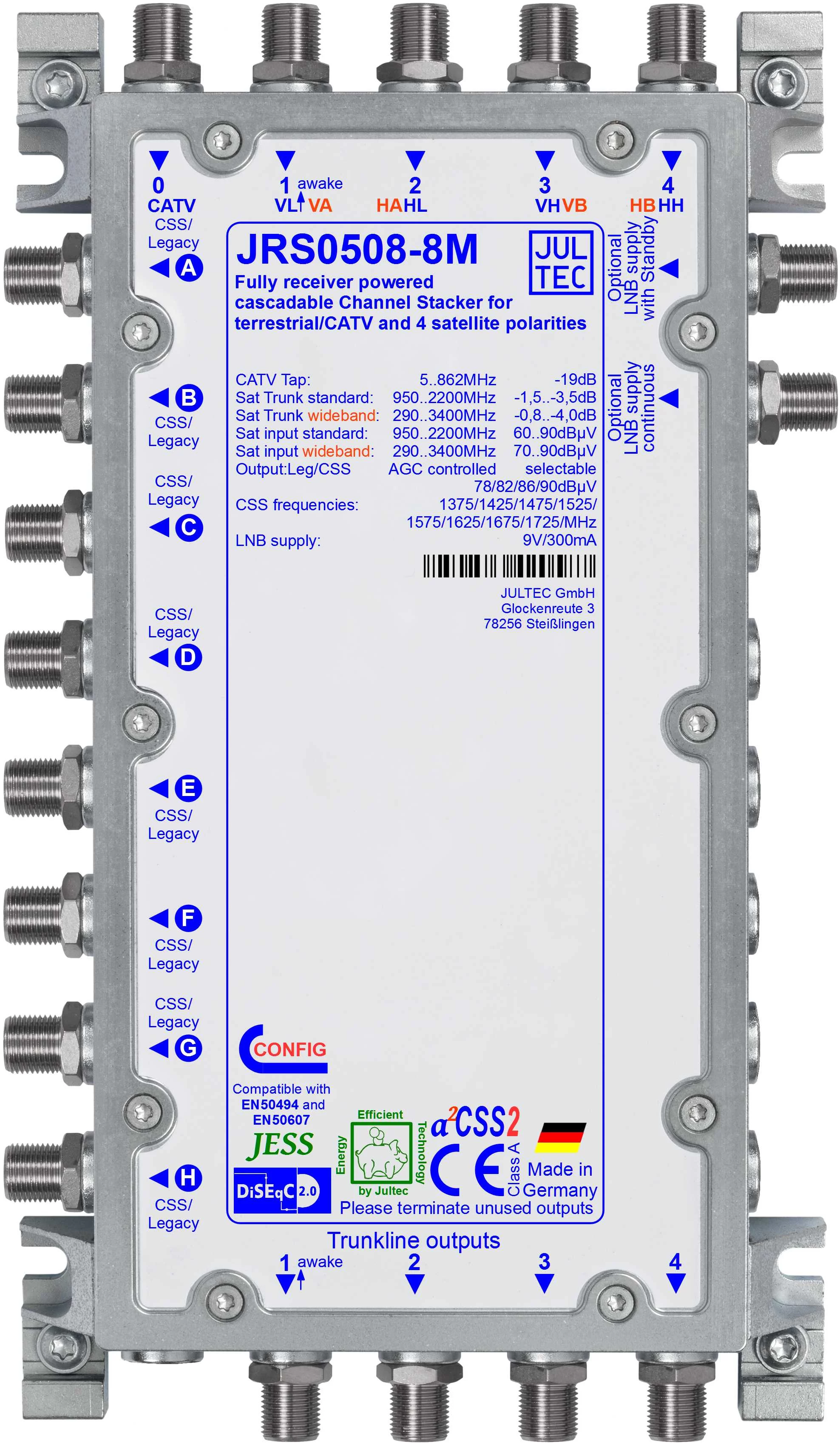 JULTEC JRS0508-8M Unicable II / JESS