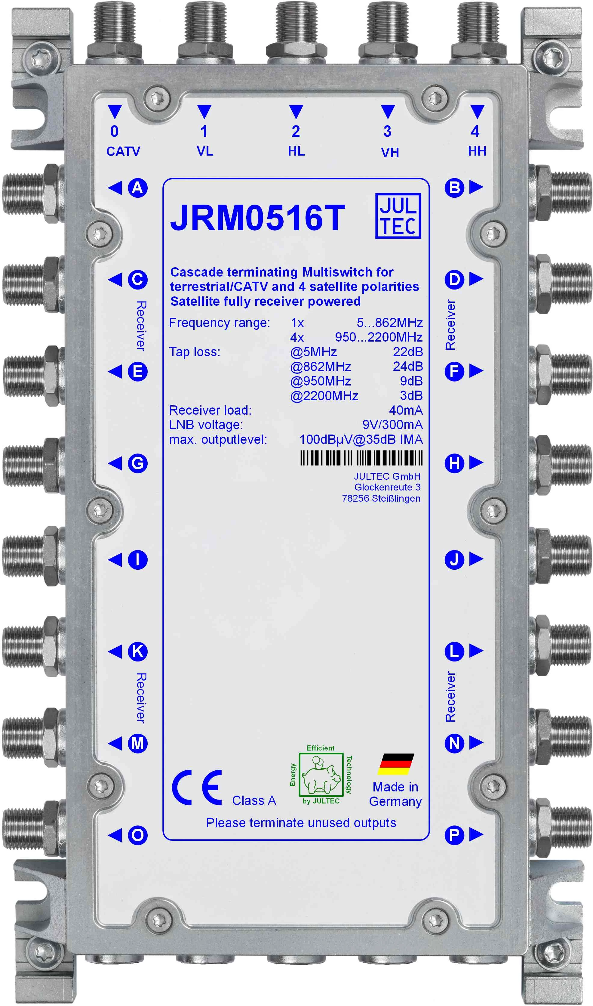 JULTEC JRM0516T 16-Output Multiswitch ar 4