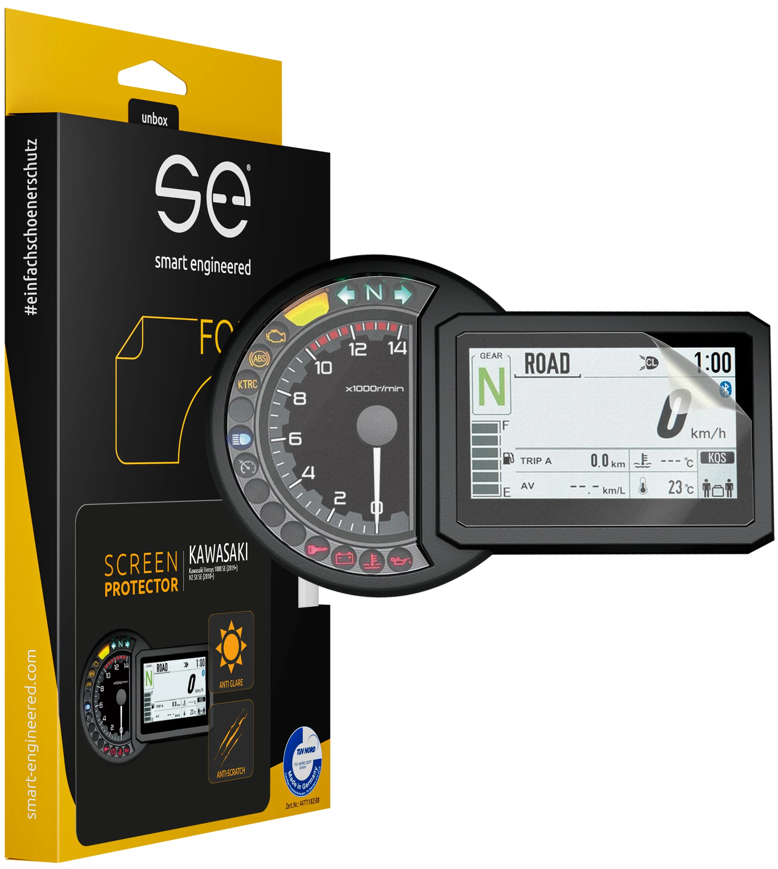 Smart.engineered SE-DCP-2-0102-0060-1-M Displeja aizsargplēve Kawasaki