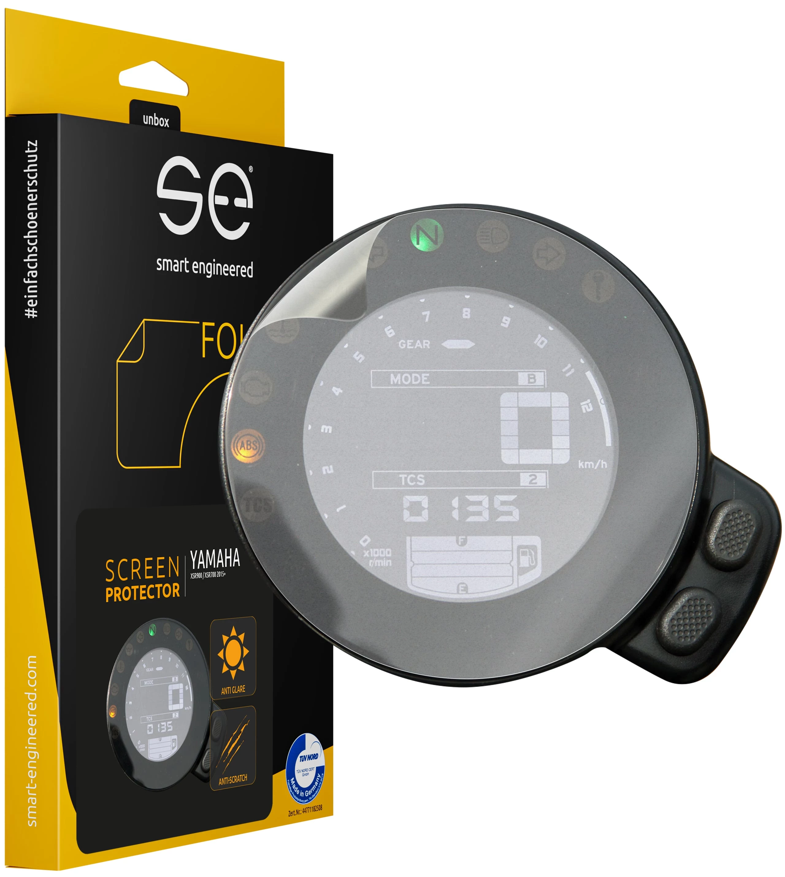Smart.engineered SE-DCP-2-0102-0072-1-M Aizsargplēve motocikla displejam