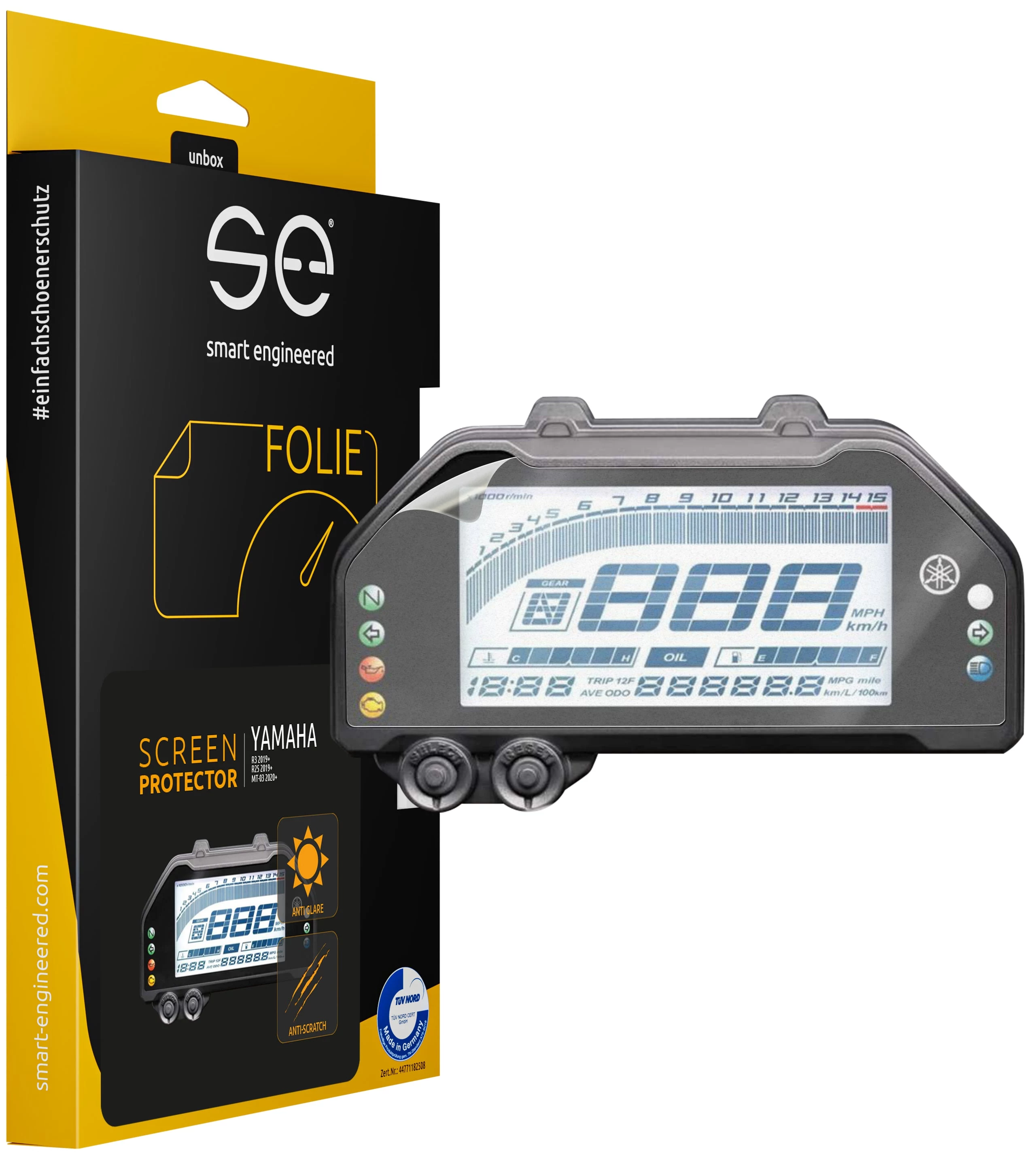 Smart.engineered SE-DCP-2-0102-0076-1-M Displeja aizsargplēve Yamaha