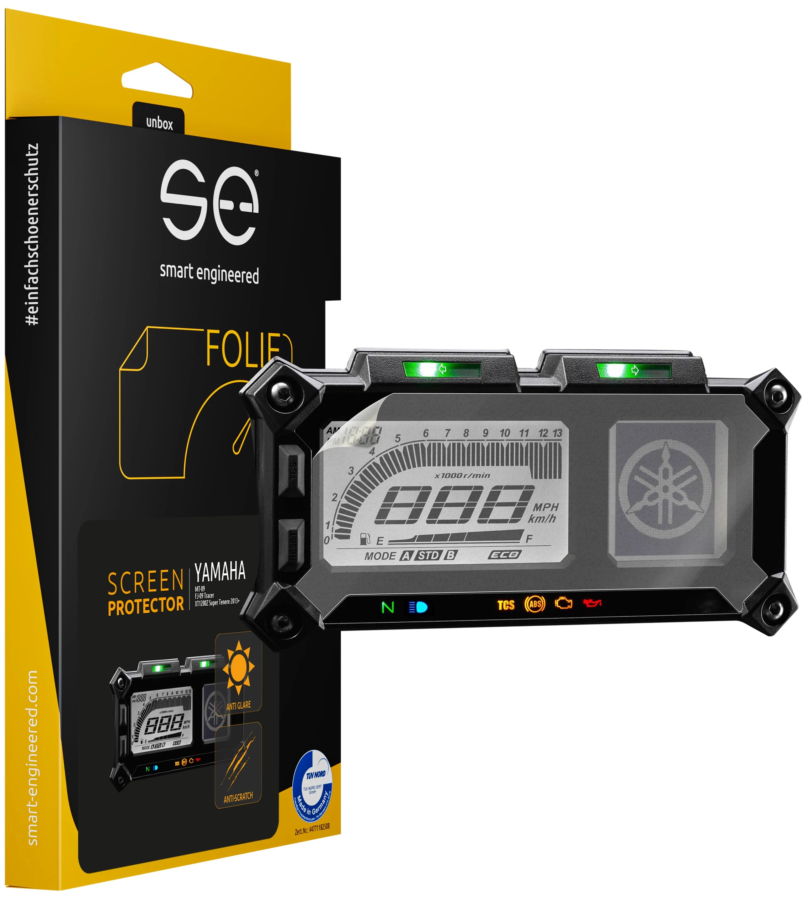 Smart.engineered SE-DCP-2-0102-0077-1-M Aizsargplēve motocikla displejam