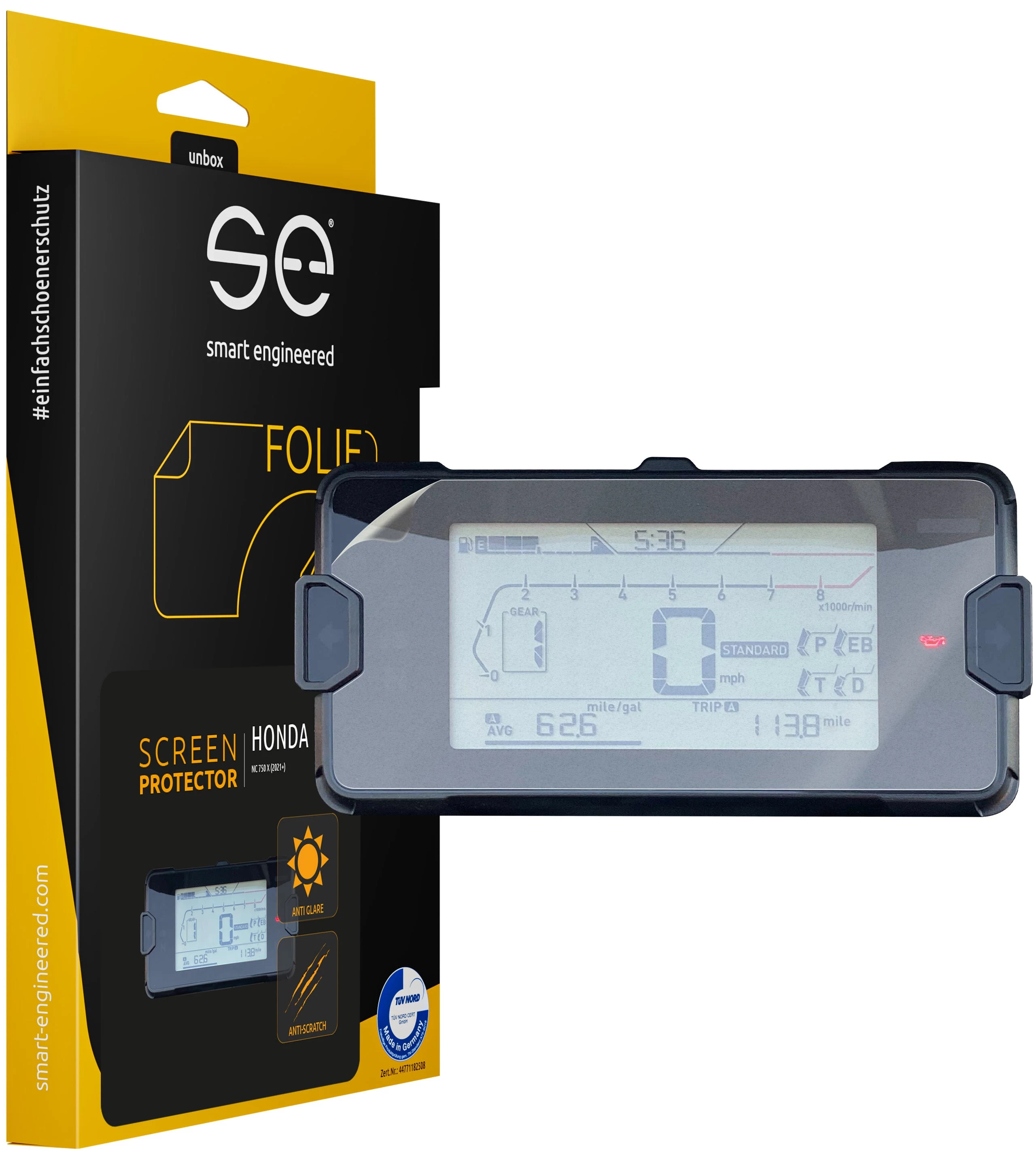Smart.engineered SE-DCP-2-0102-0174-1-M Displeja aizsargplēve Honda