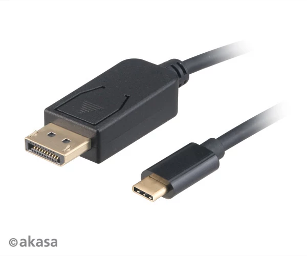 Akasa AK-CBCA11-18BK USB-C uz DisplayPort kabelis