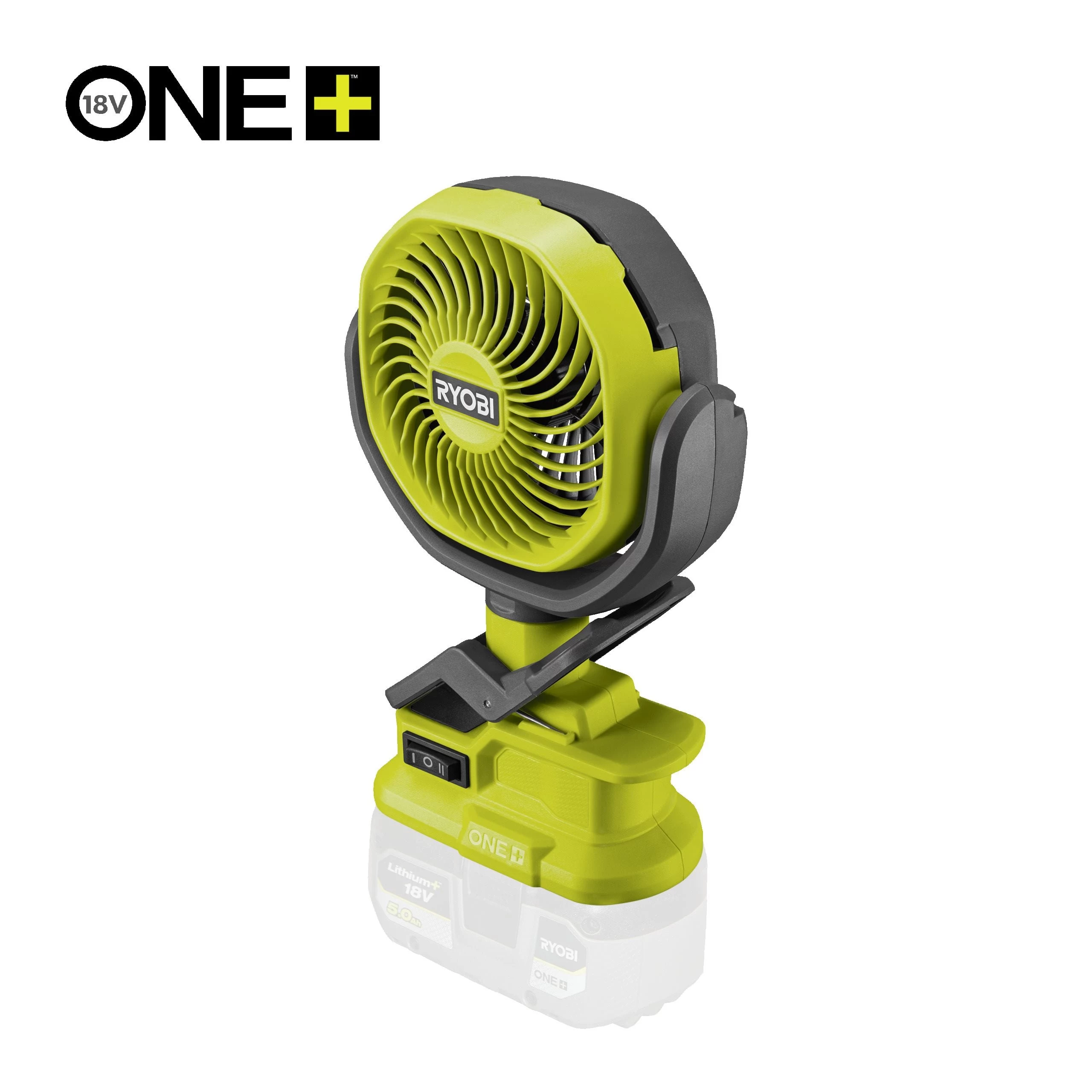 RYOBI ONE+ 18V bezvadu skavas ventilators