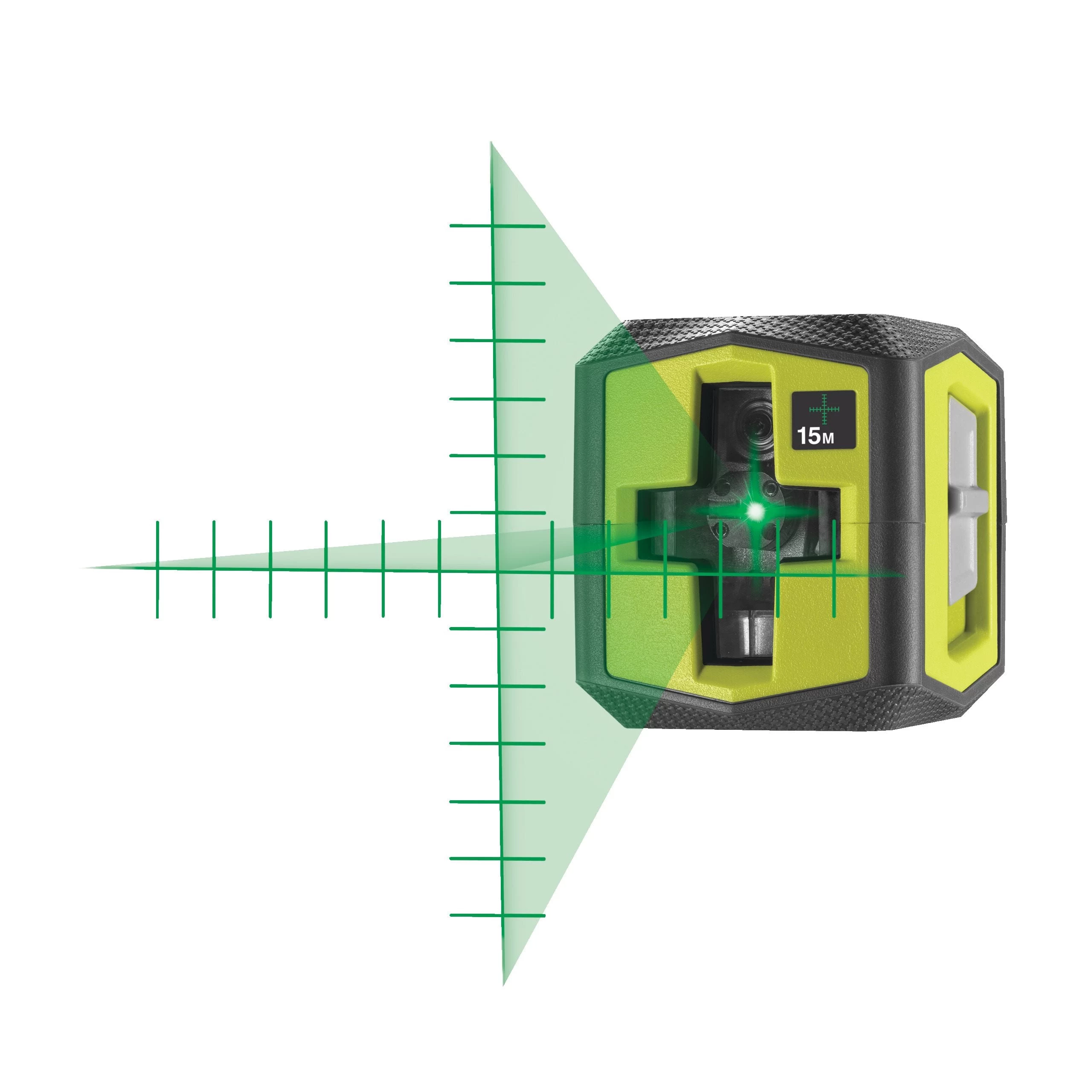 RYOBI Cross Laser, Green Beam, Range
