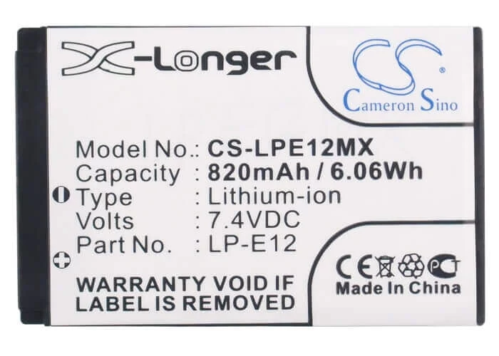 Cameron Sino Replacement Battery LP-E12 for