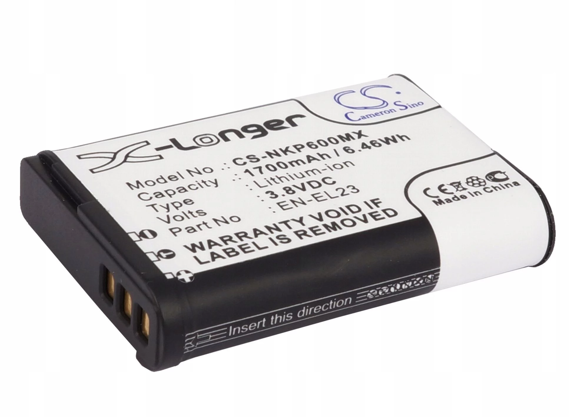 Cameron Sino Battery Type EN-EL23 for