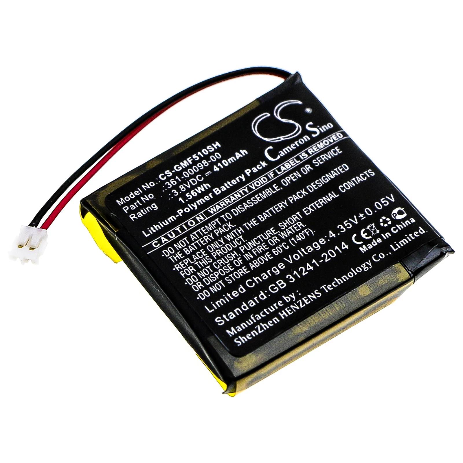CAMERON SINO Replacement Battery 361-00098-00 for