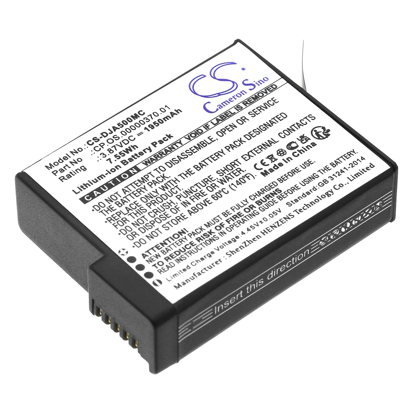 Cameron Sino Battery Type BCX204-1950-3.87