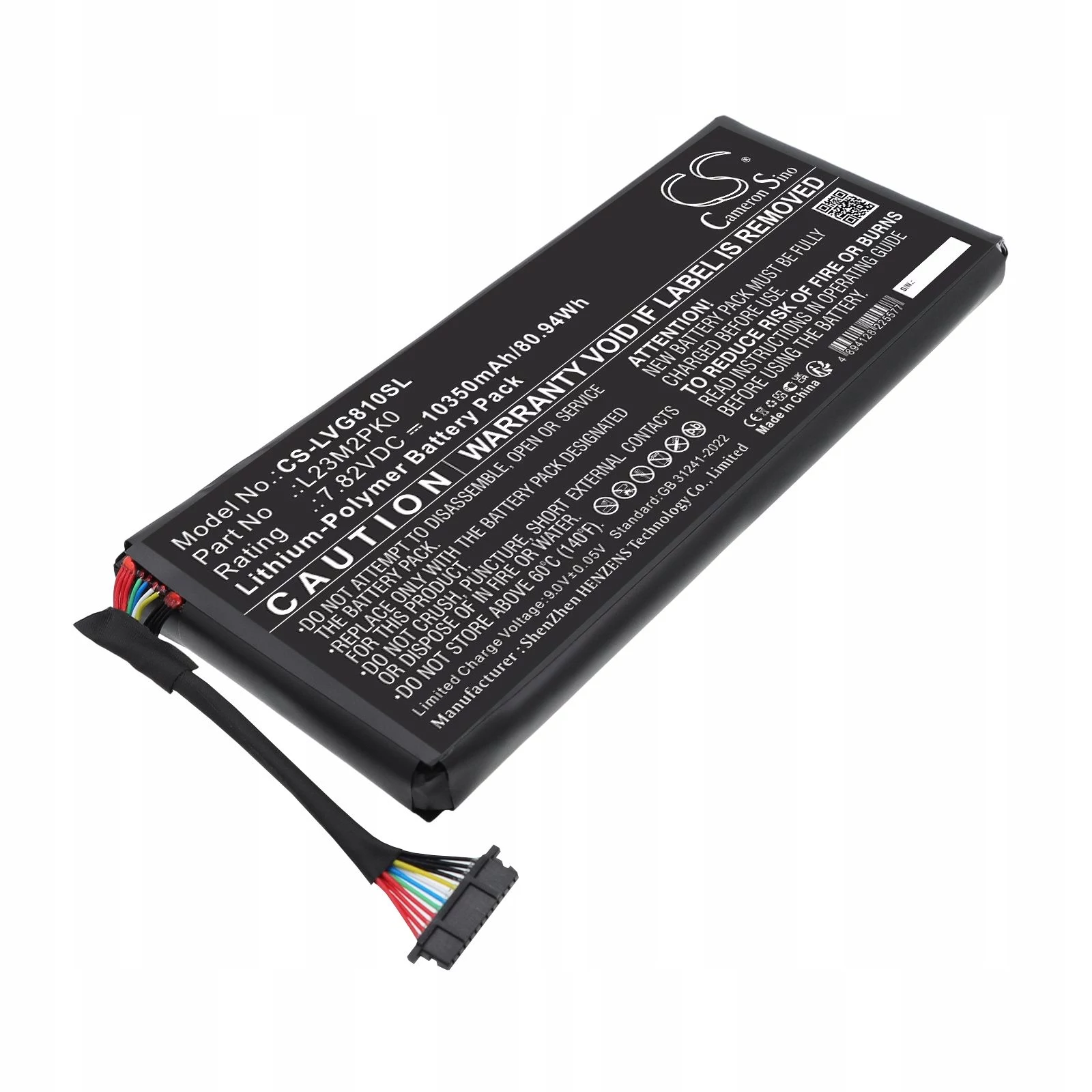 CAMERON SINO Battery Type L13B2PK0 L23M2PK0