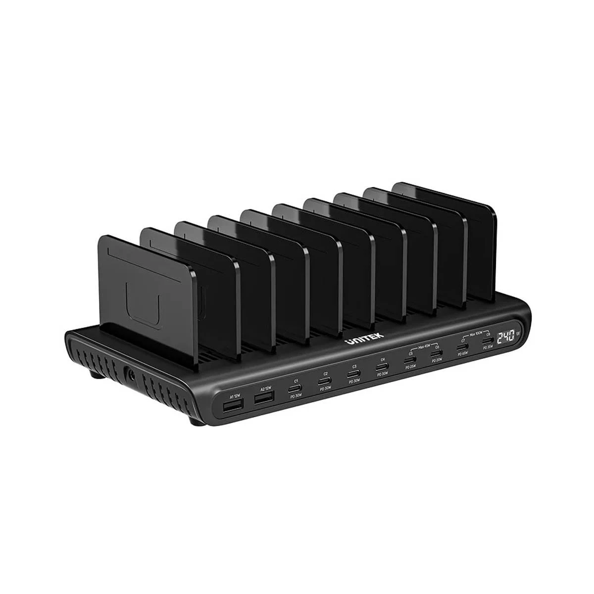 UNITEK 10-Port USB-C & USB-A 240W