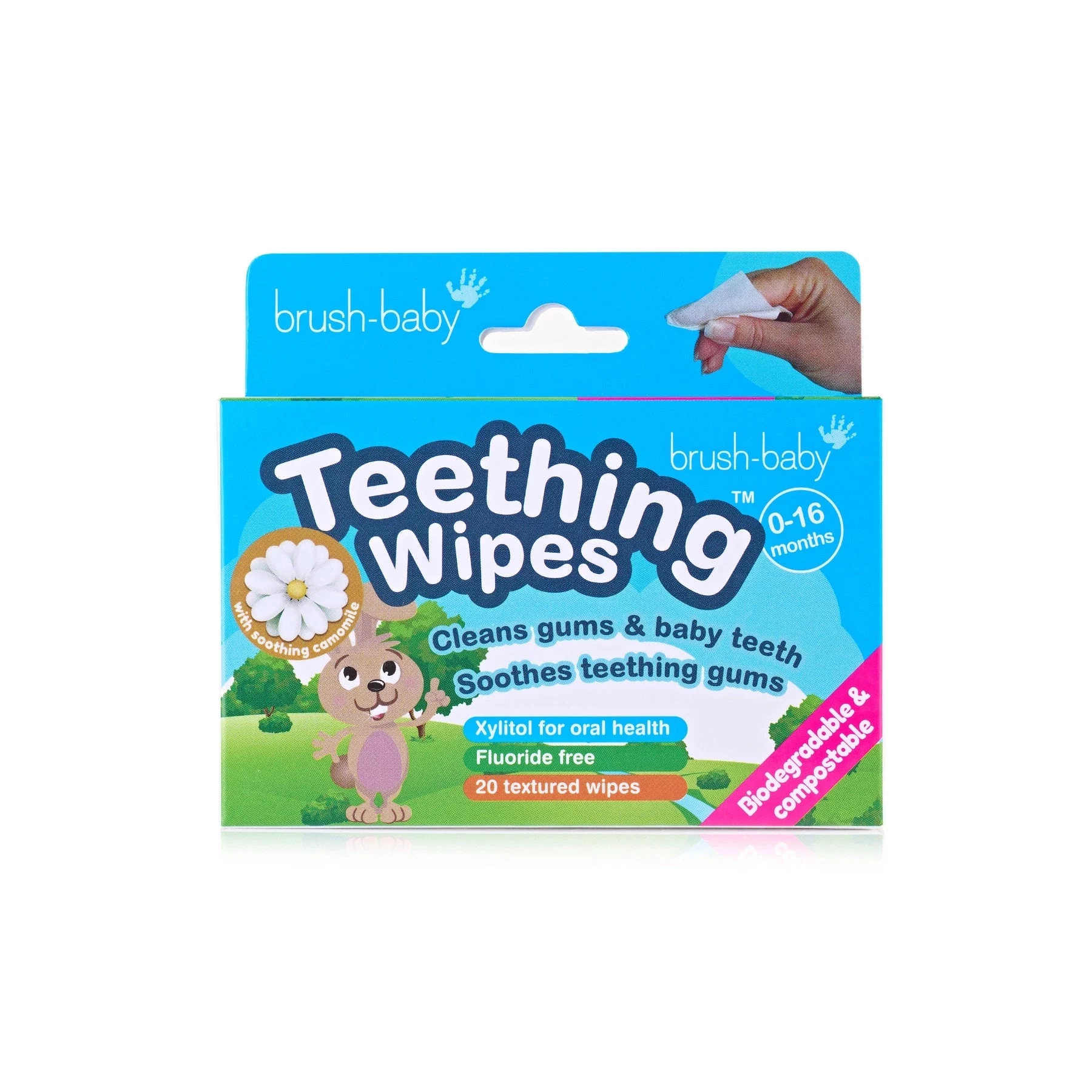 BRUSH BABY Dental Wipes Chamomile &
