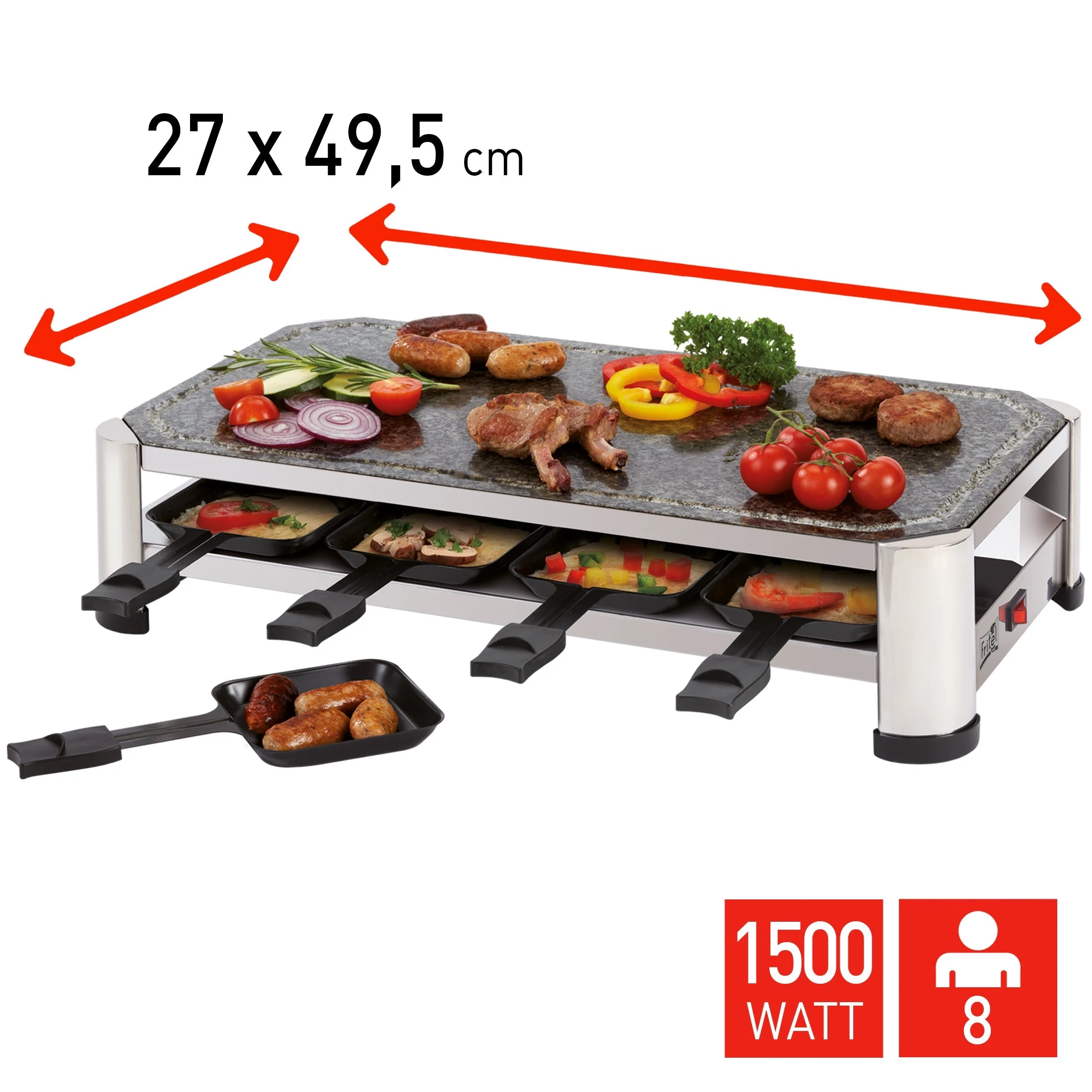FRITEL SG 2180 Raclette Stainless Steel/Chrome